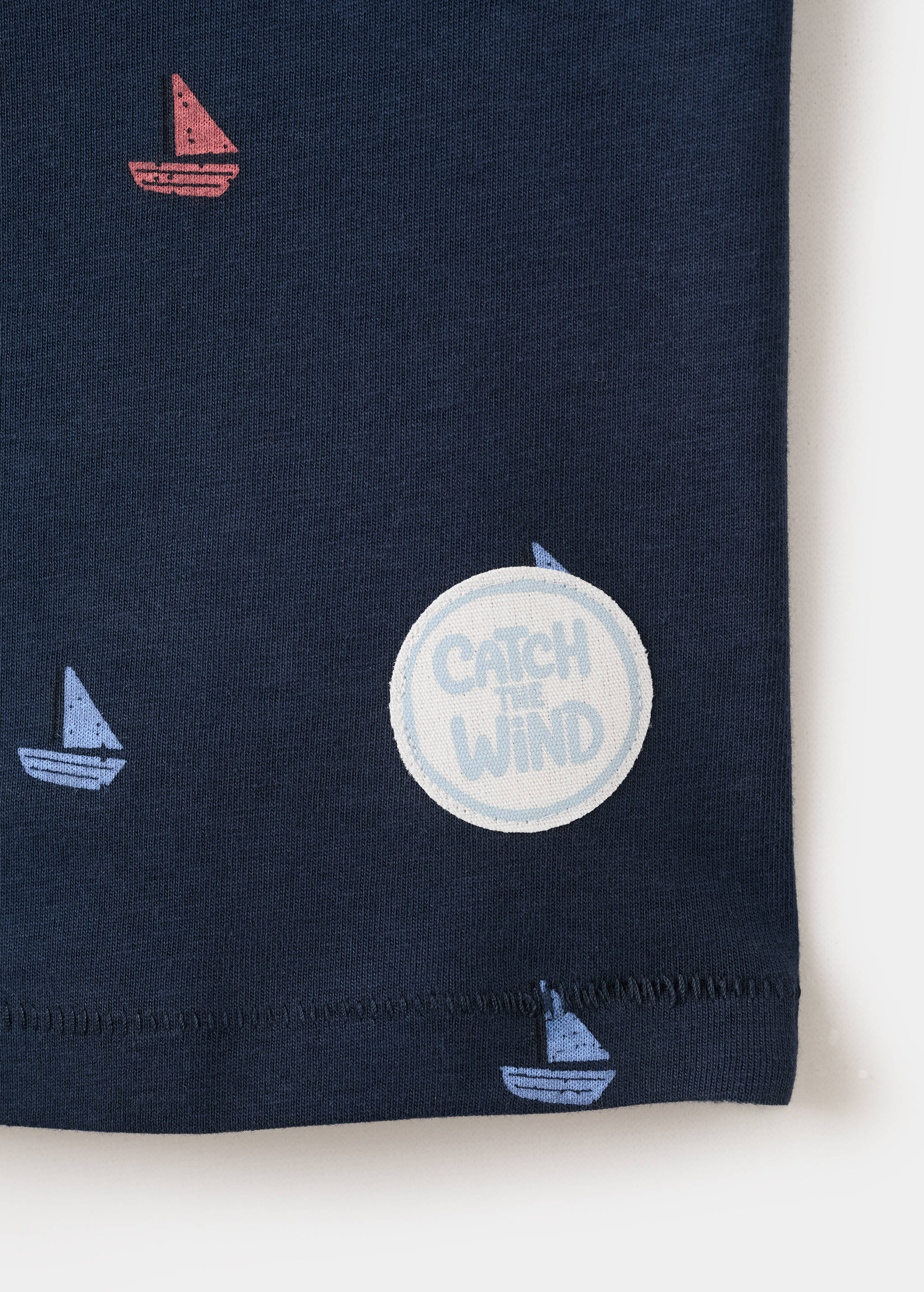 Printed t-shirt with boat print - Details of the article 8