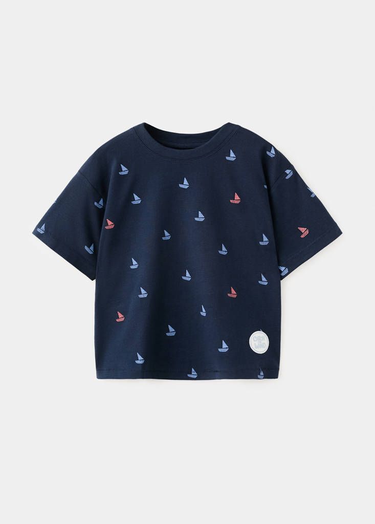 Camiseta estampada barcos