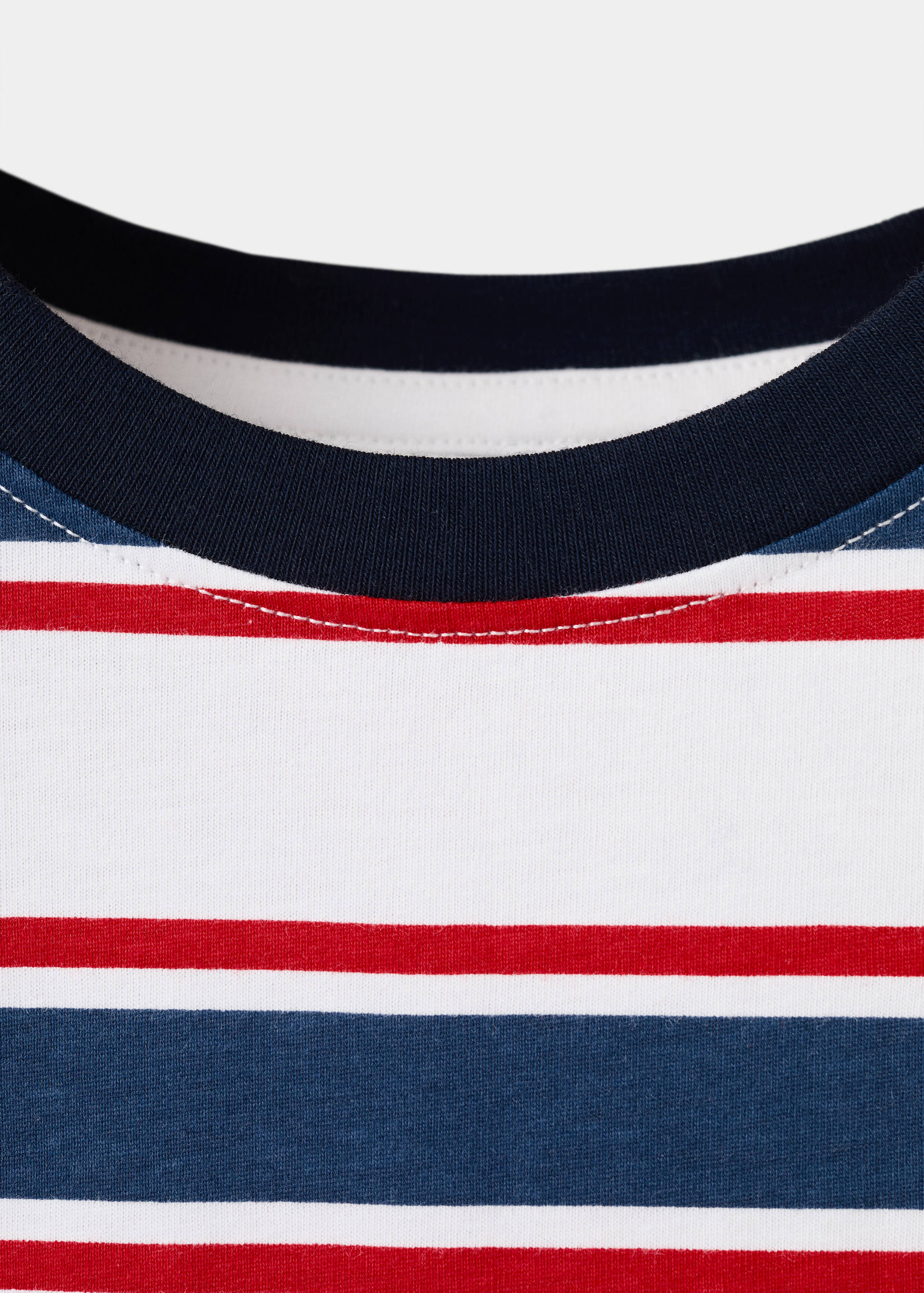 条纹棉质T恤 - null