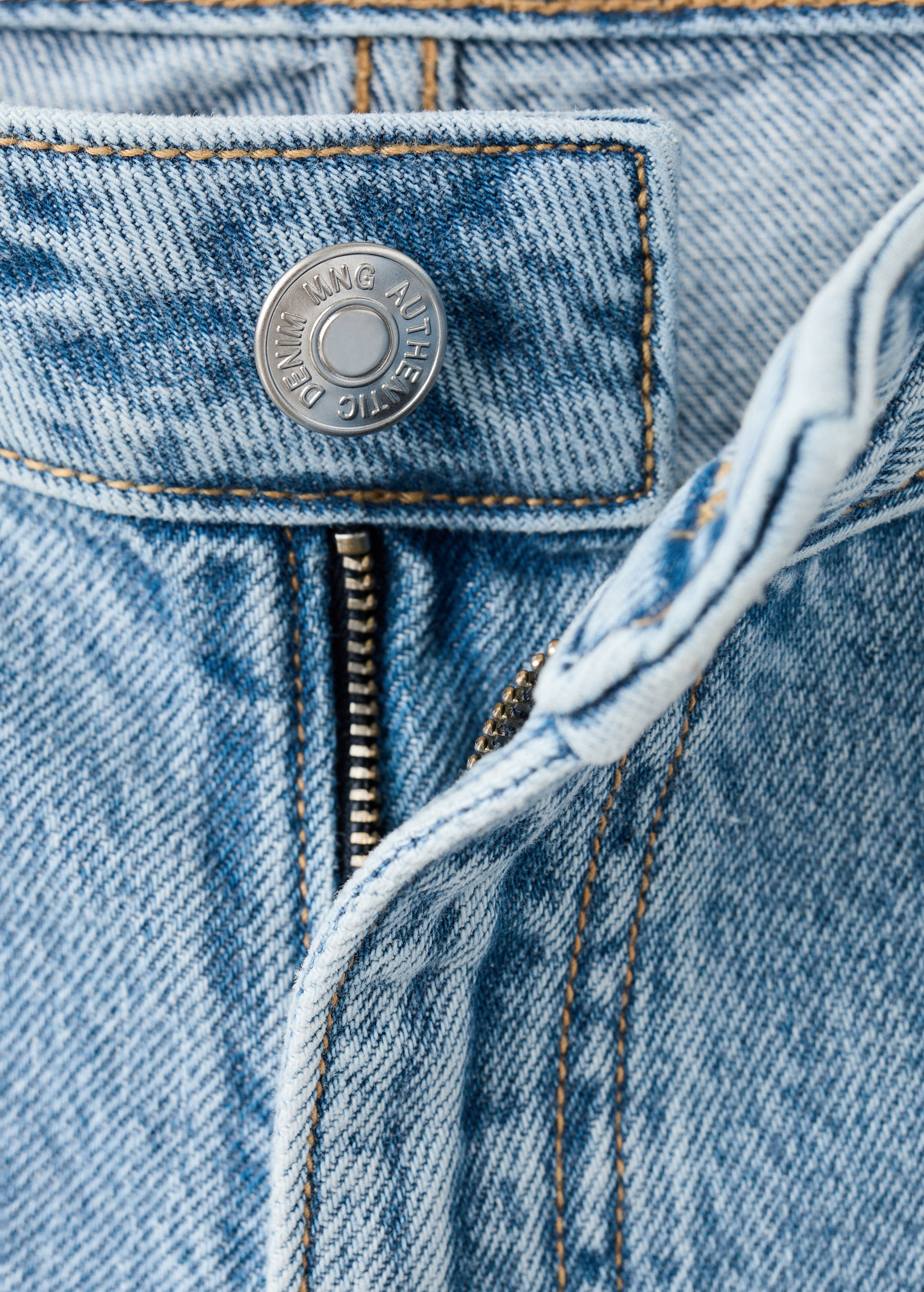 Embroidered straight-leg jeans - Details of the article 8