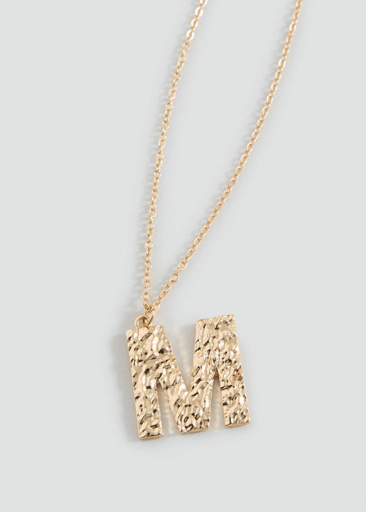 Letter Pendant Necklace — Gold