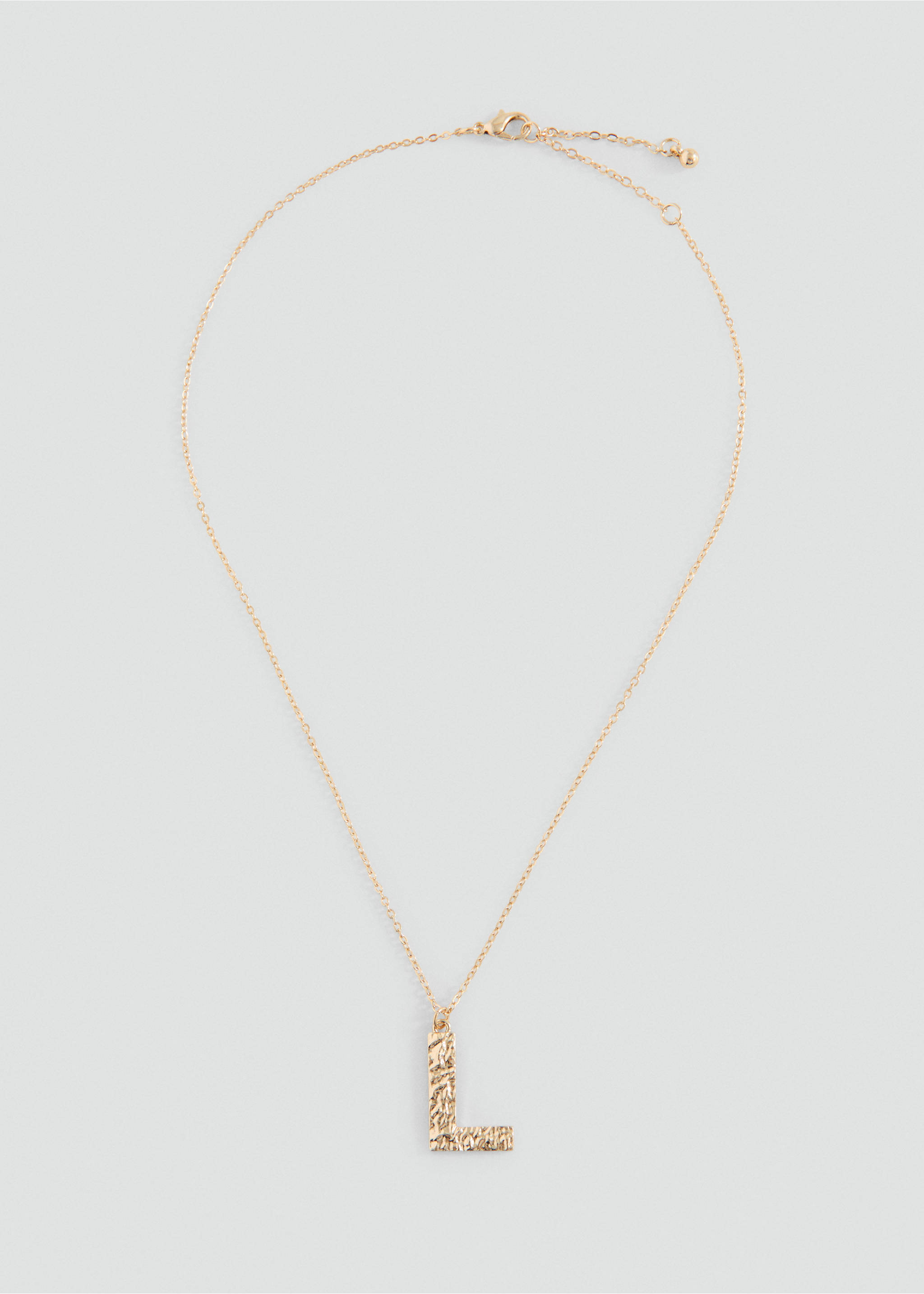 Колие с кожена висулка - Артикул без модел, Златисто. Ref: 27015168-00.