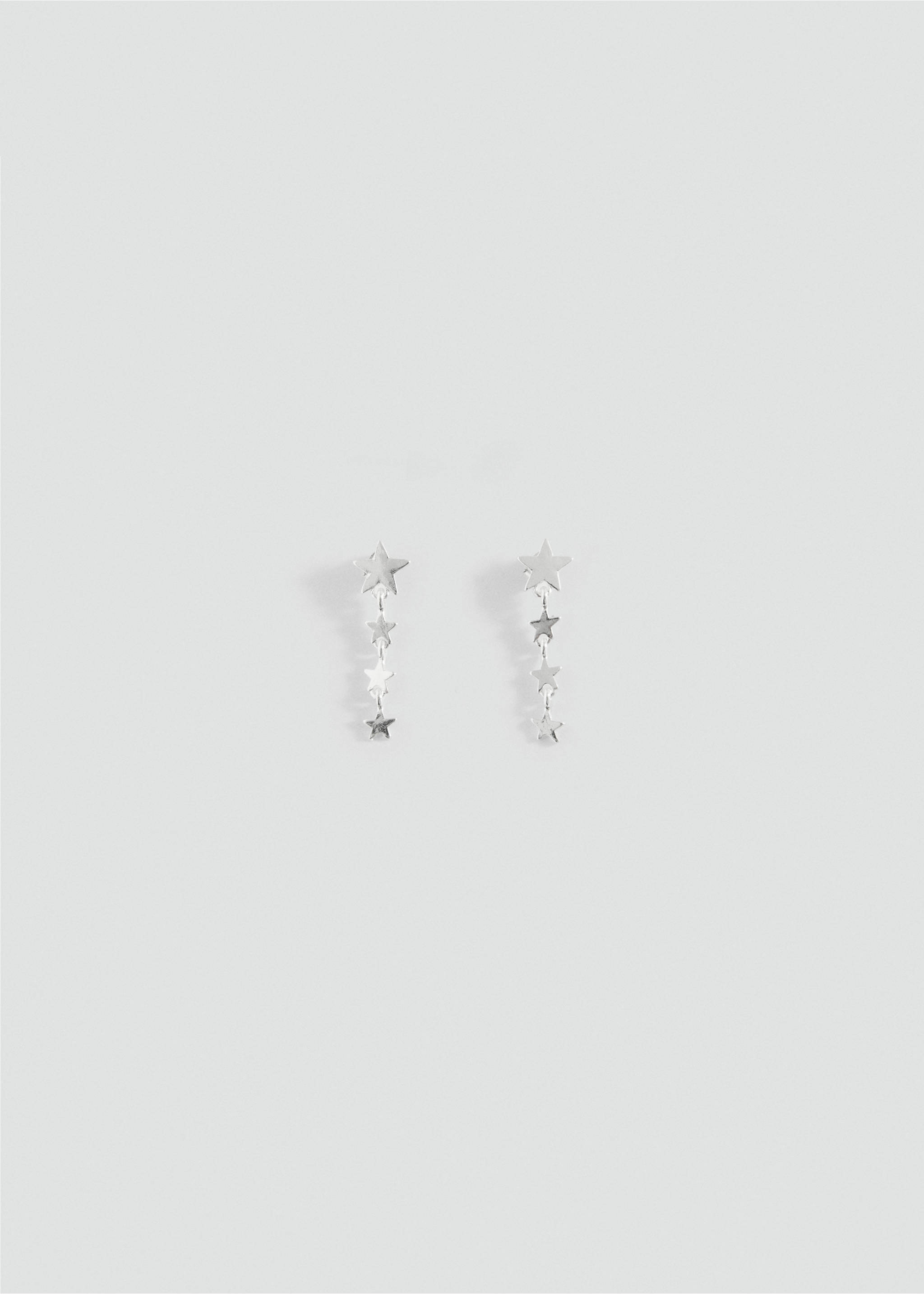 Long star earrings - Article without model, Silver. Ref: 27015169-00.
