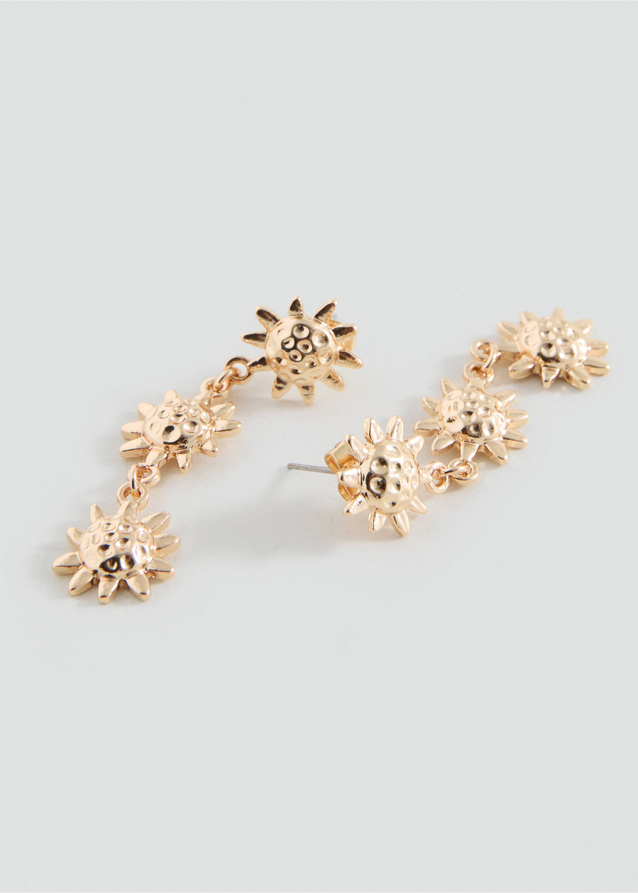 Pendientes largos soles - Plano medio, Oro. Ref: 27015173-00.