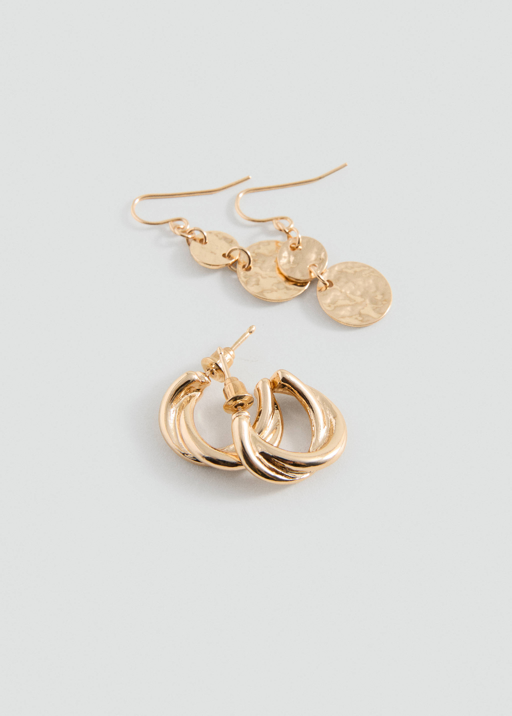 Pack 2 pendientes combinados - Plano medio