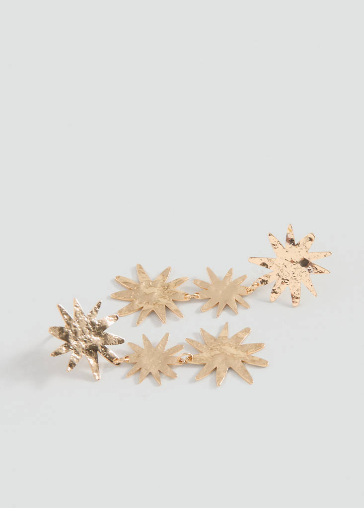 Long sun earrings — Gold