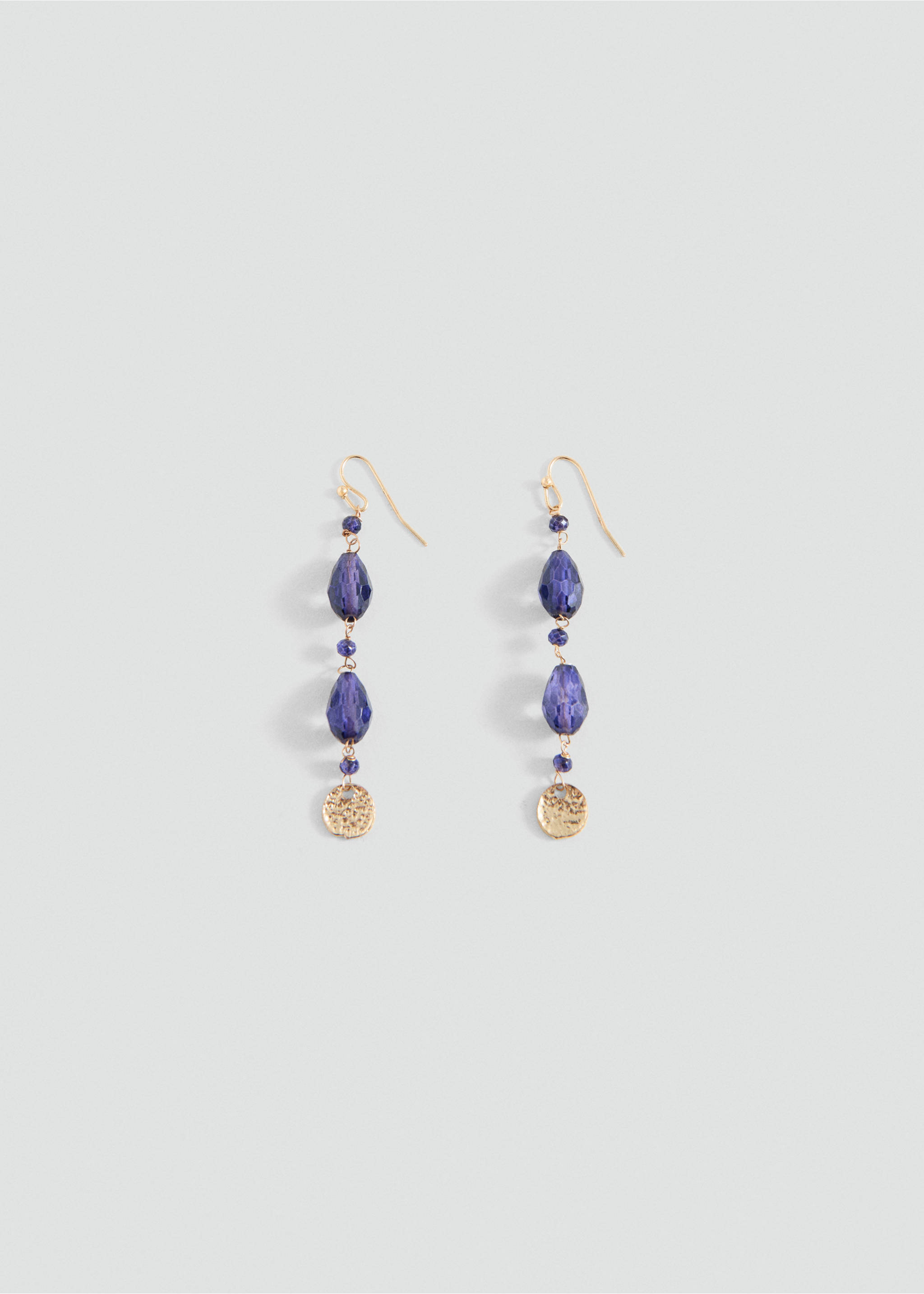 Taşlı uzun küpe - Modelsiz ürün, Mor. Ref: 27015182-00.