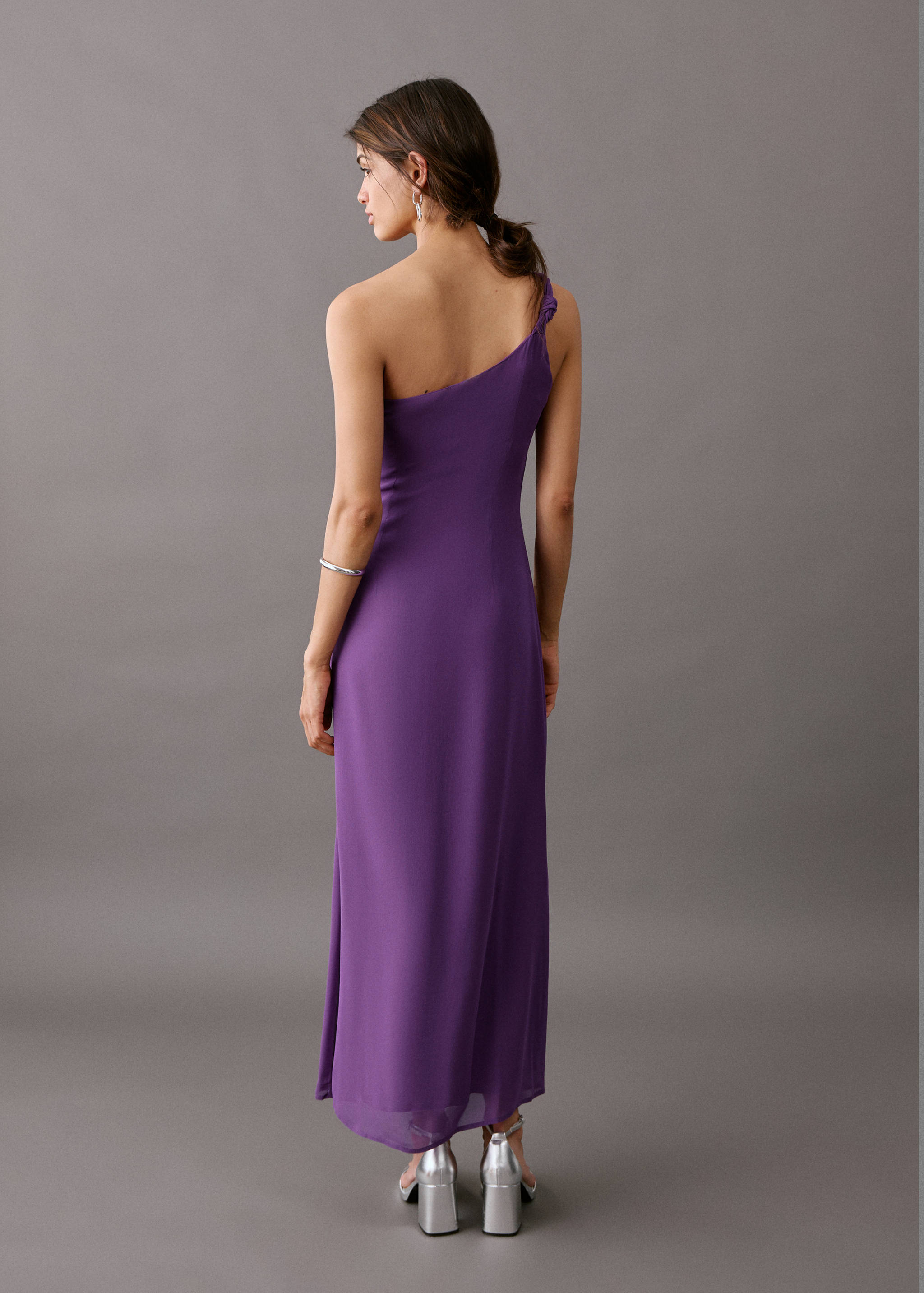 Asymmetric dress with knot detail - Reverse of the article