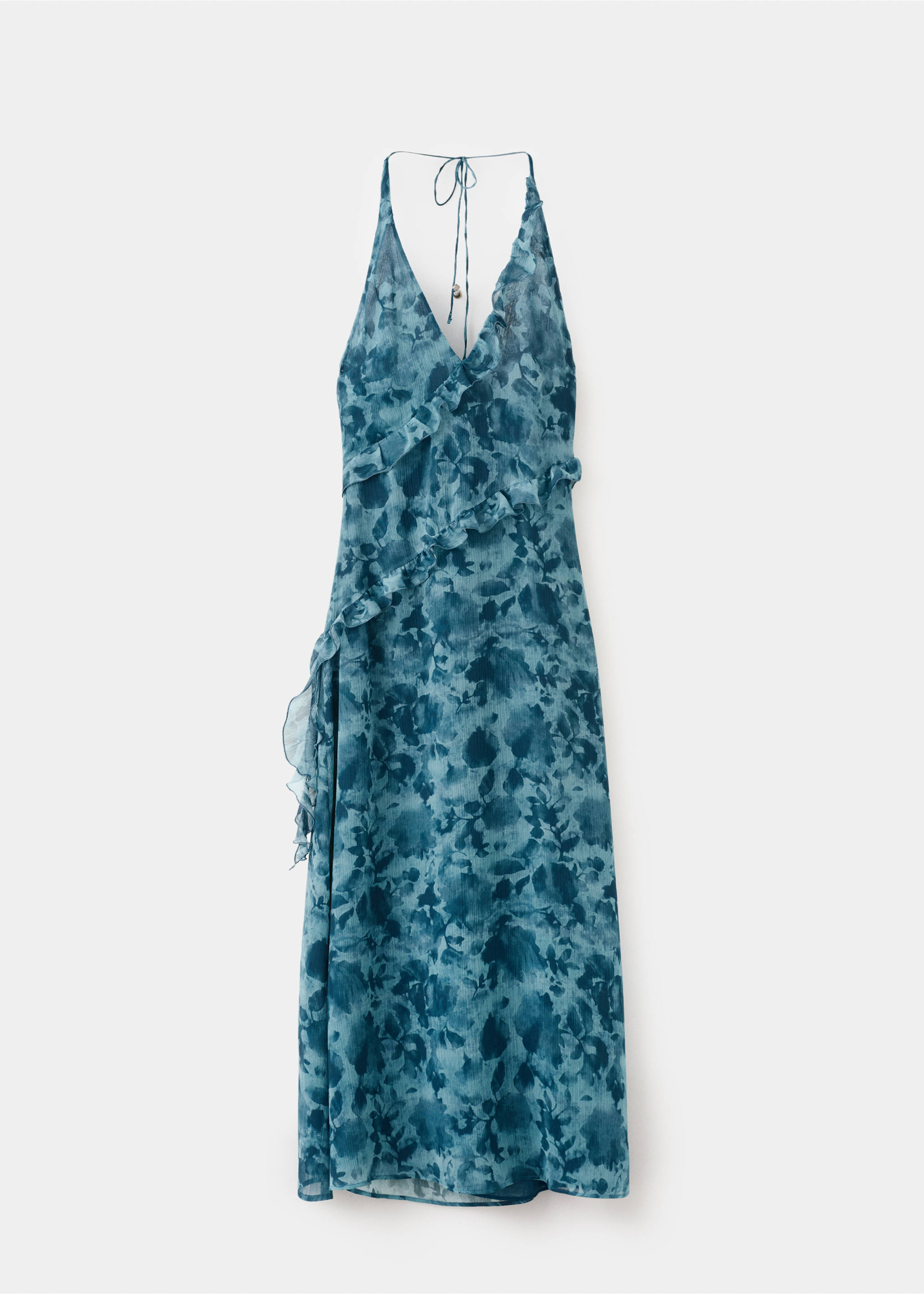 Принтованное платье с крылышками - Изделие без модели, Синий. Ref: 27015817-00.