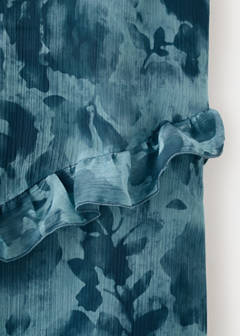 Ruffled printed dress — Blue 11