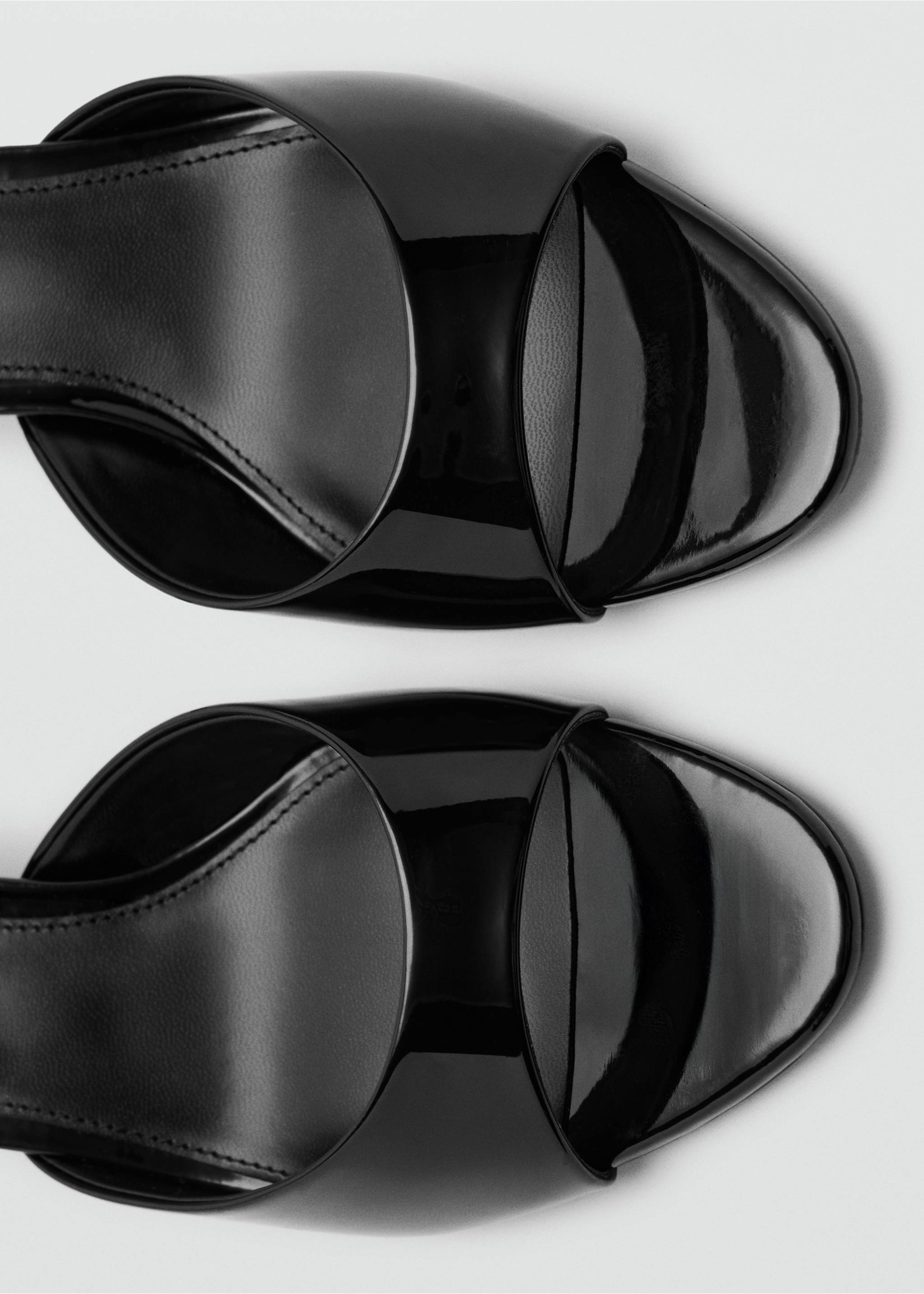 Kitten-heel sandals with strap - Details of the article 2, Black. Ref: 27015820-00.