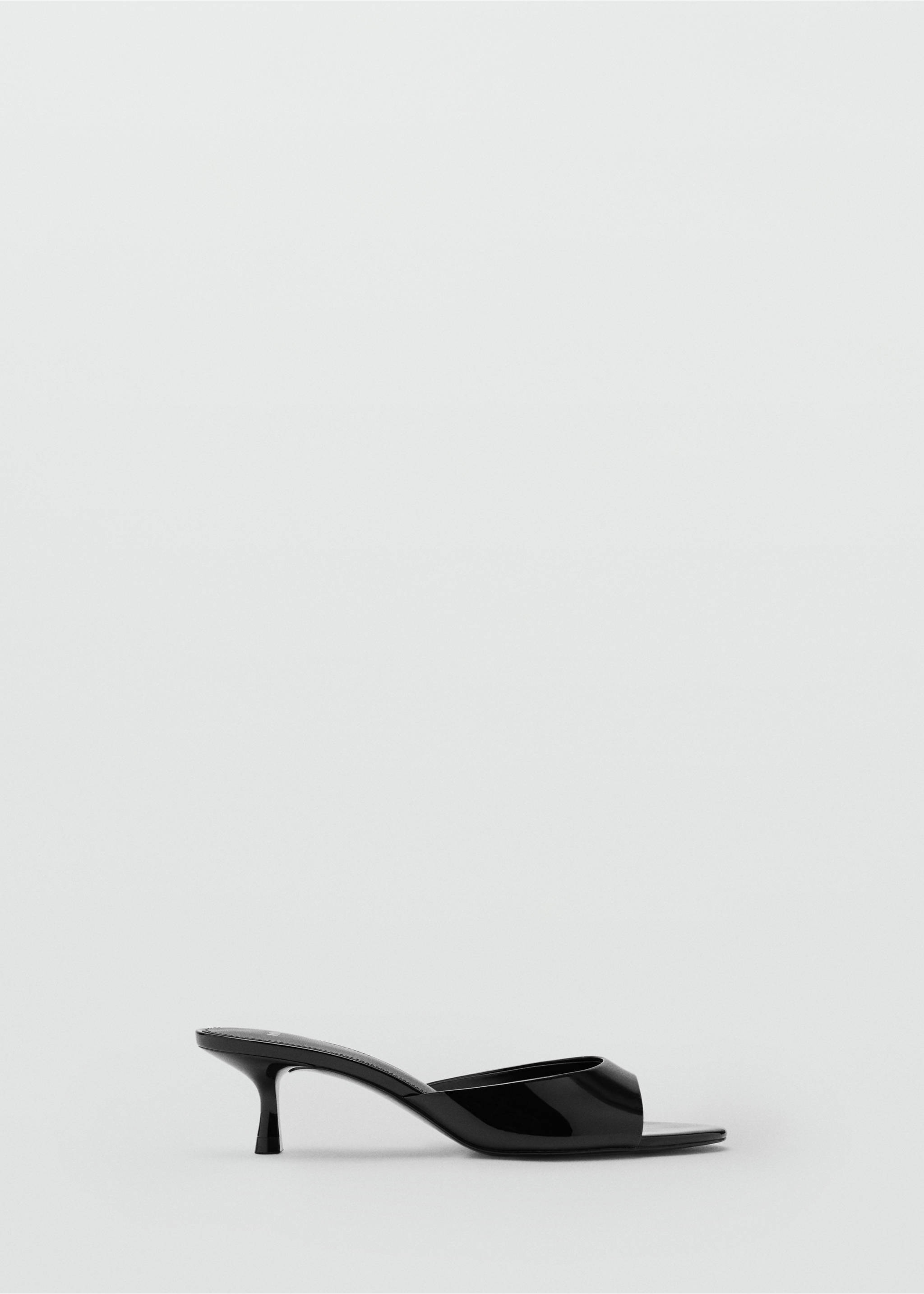 Kitten-heel sandals with strap - Article without model, Black. Ref: 27015820-00.