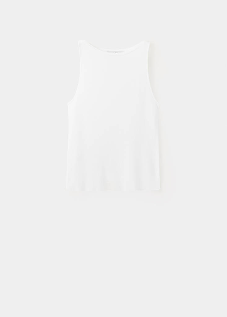Fine-knit top — Ecru