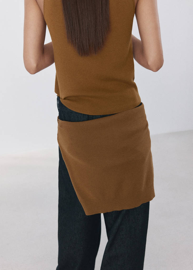 Fine-knit top — Caramel