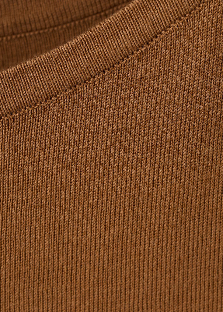 Fine-knit top — Caramel