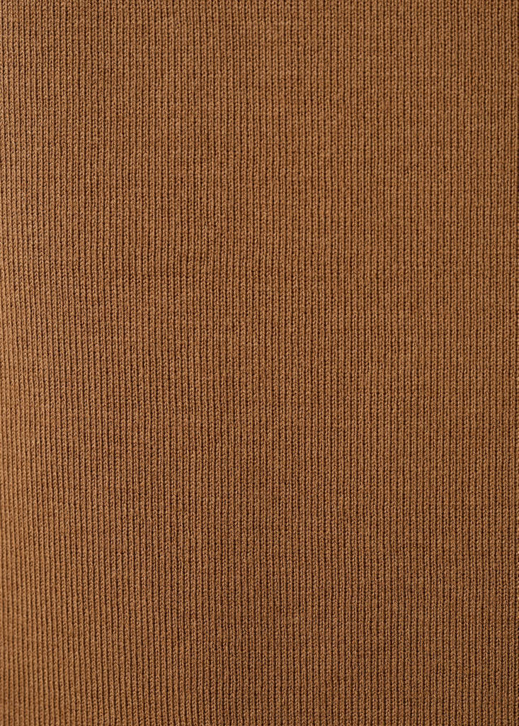 Fine-knit top — Caramel