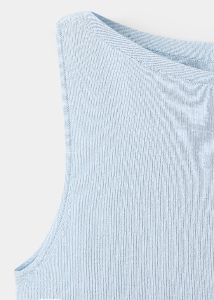 Fine-knit top — Sky Blue