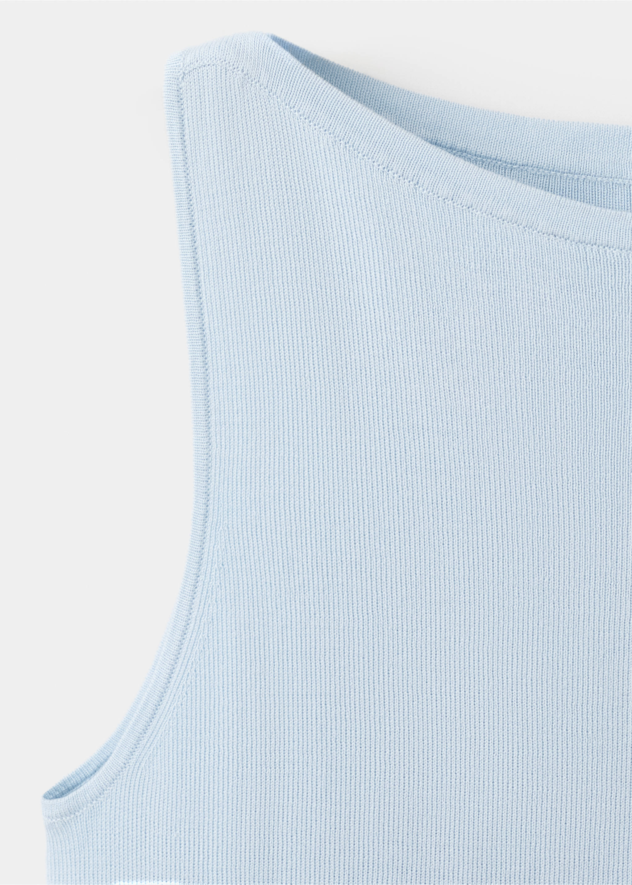 Fine-knit top - Details of the article 8, Sky Blue. Ref: 27015821-00.