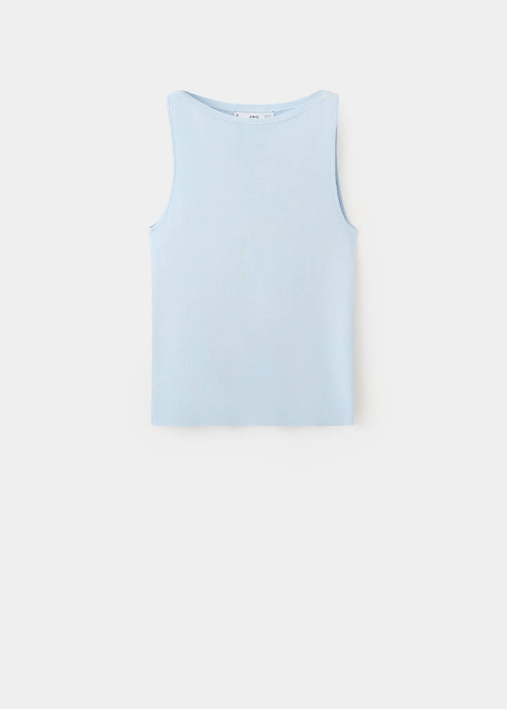 Fine-knit top — Sky Blue