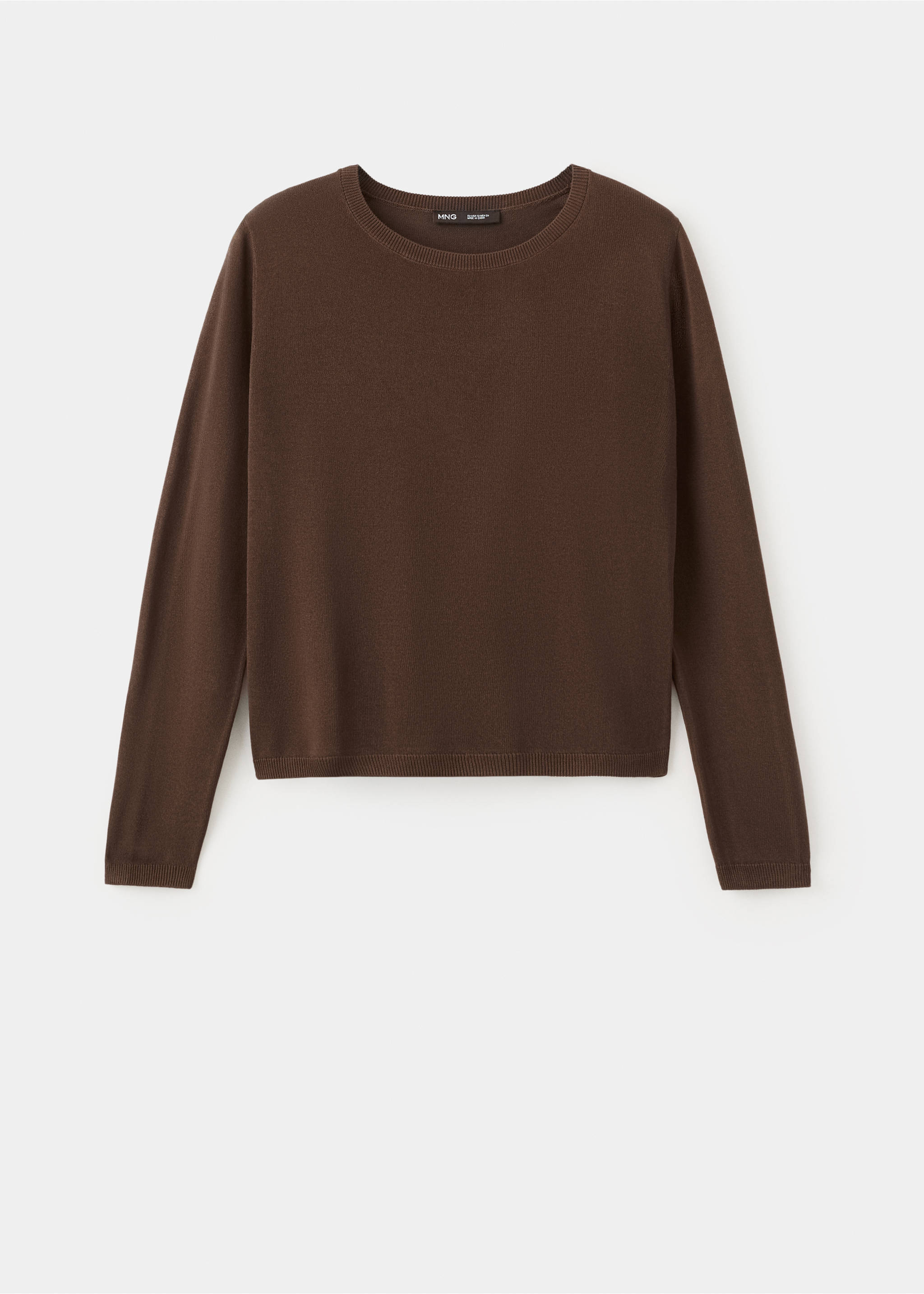 Pull-over maille manches longues - Article sans modèle, Chocolat. Ref: 27015822-00.