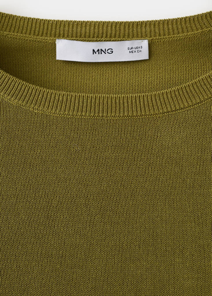 Long-sleeve knitted sweater — Green