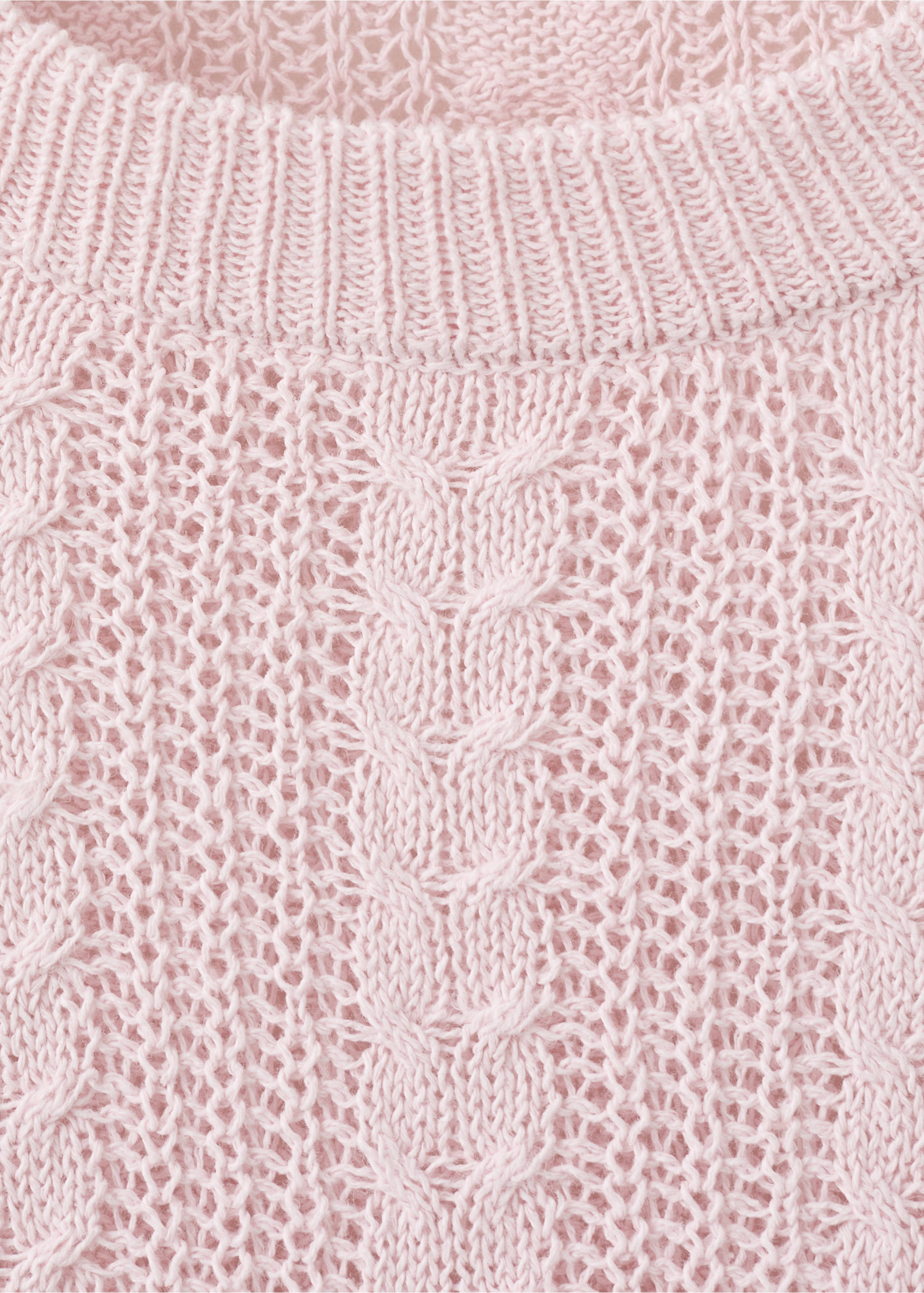 Openwork knit sweater - Details of the article 8, Light/Pastel Purple. Ref: 27015823-00.