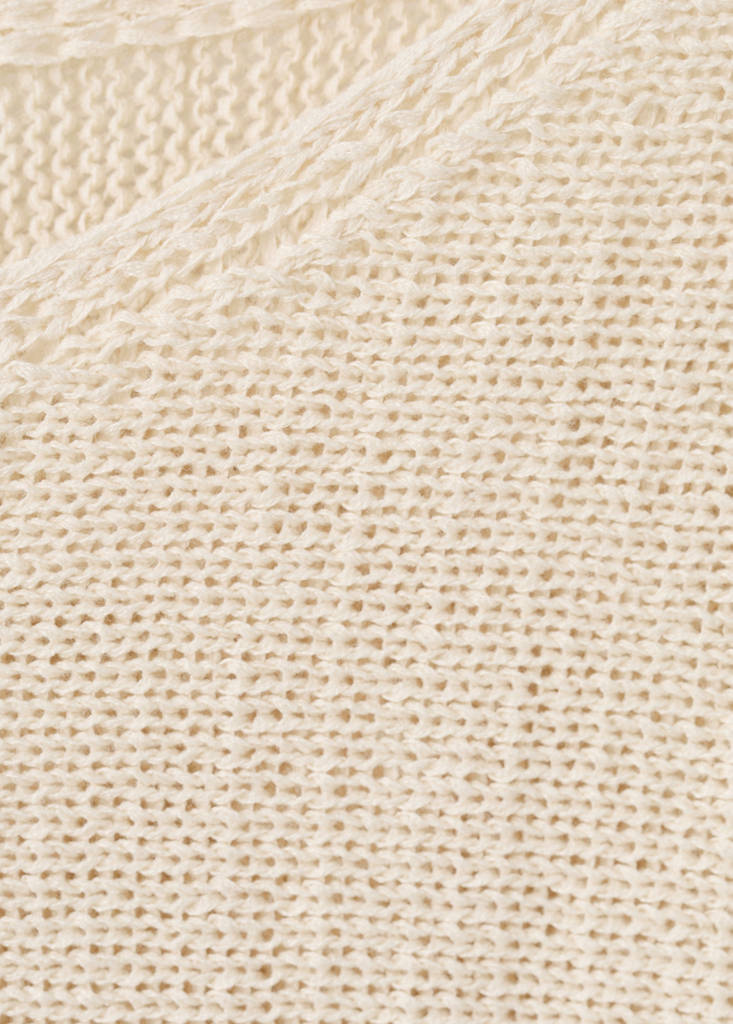 Open-knit long-sleeve jumper — Sand