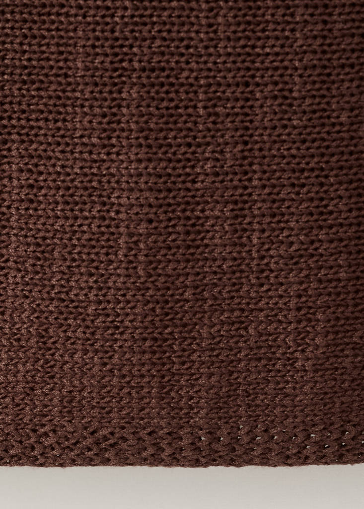 Open-knit long-sleeve jumper — Chocolate