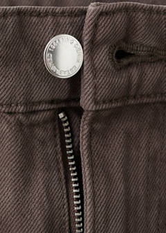 Wide leg jeans with belt — Chocolate 11