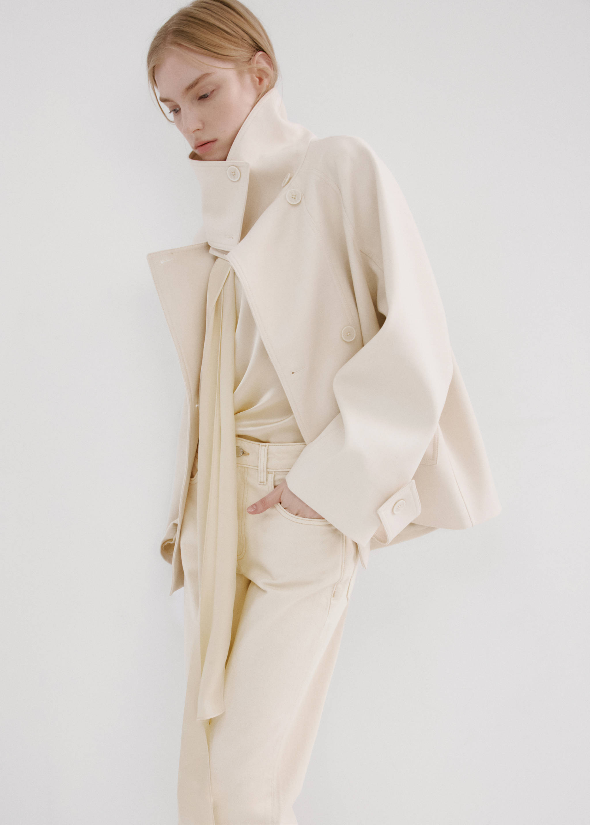 Jean flare taille mi-haute - Plan moyen