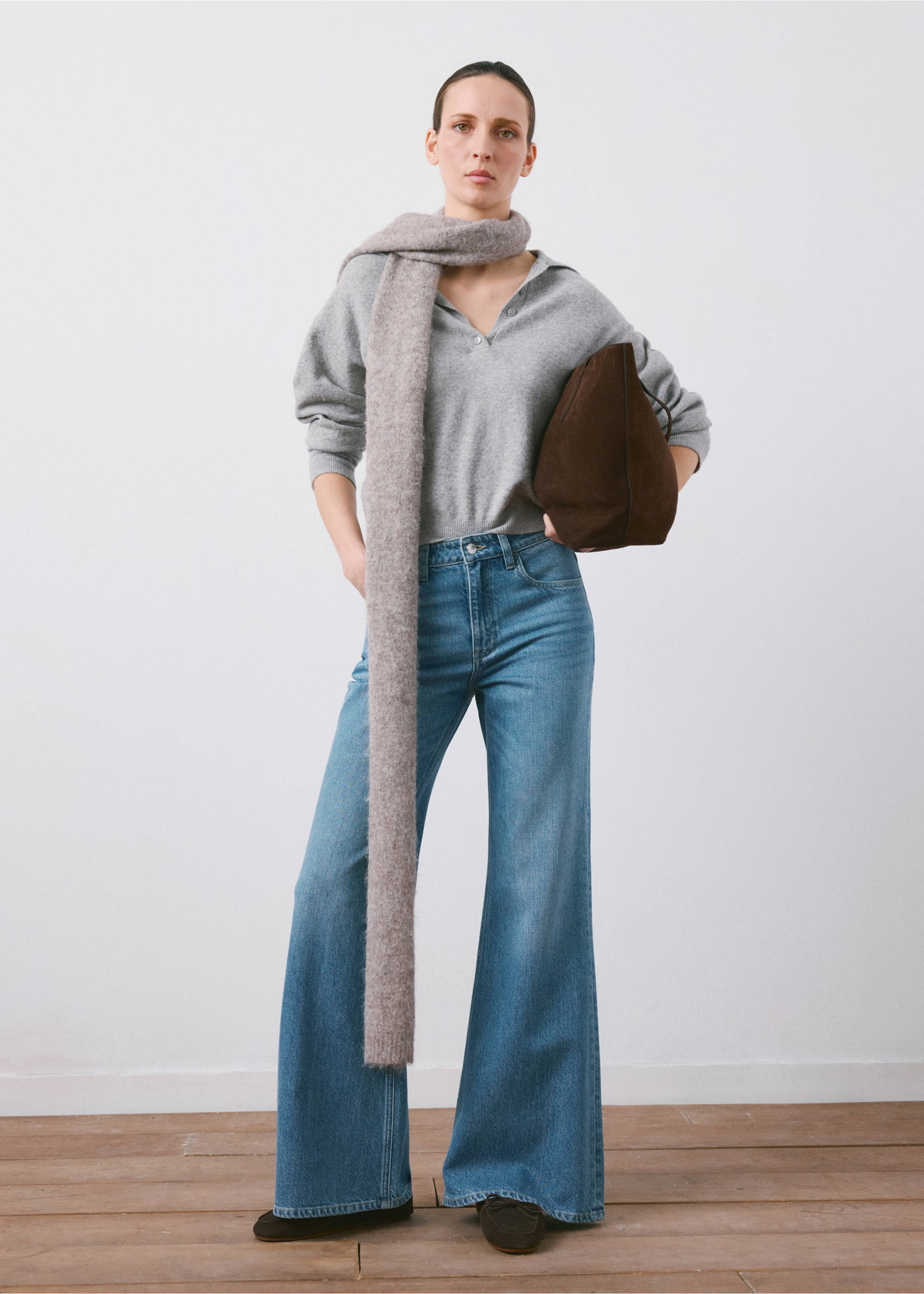 Mid-rise flared jeans - General plane, Medium Blue. Ref: 27015827-00.