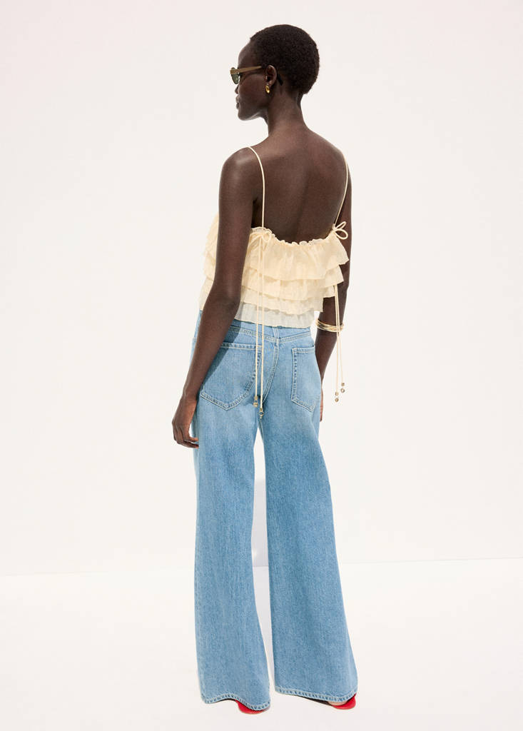 Mid-rise flared jeans — Medium Blue