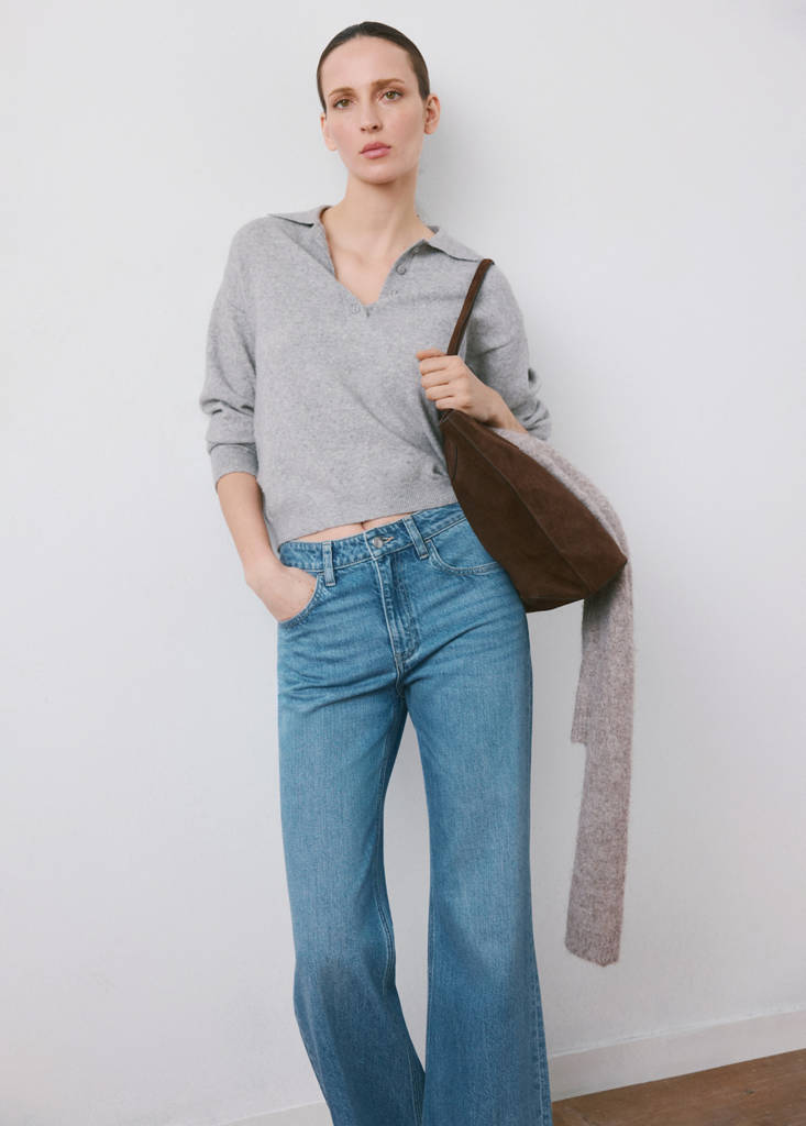 Mid-rise flared jeans — Medium Blue