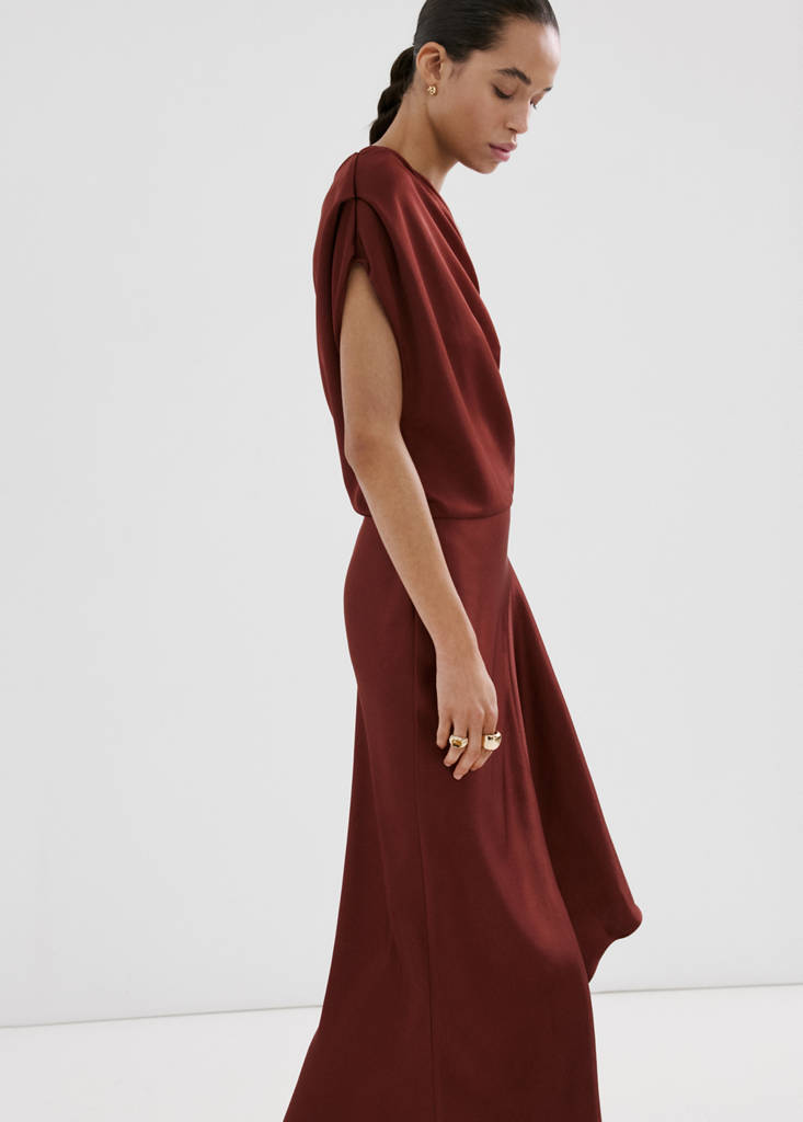 Asymmetrical flared dress