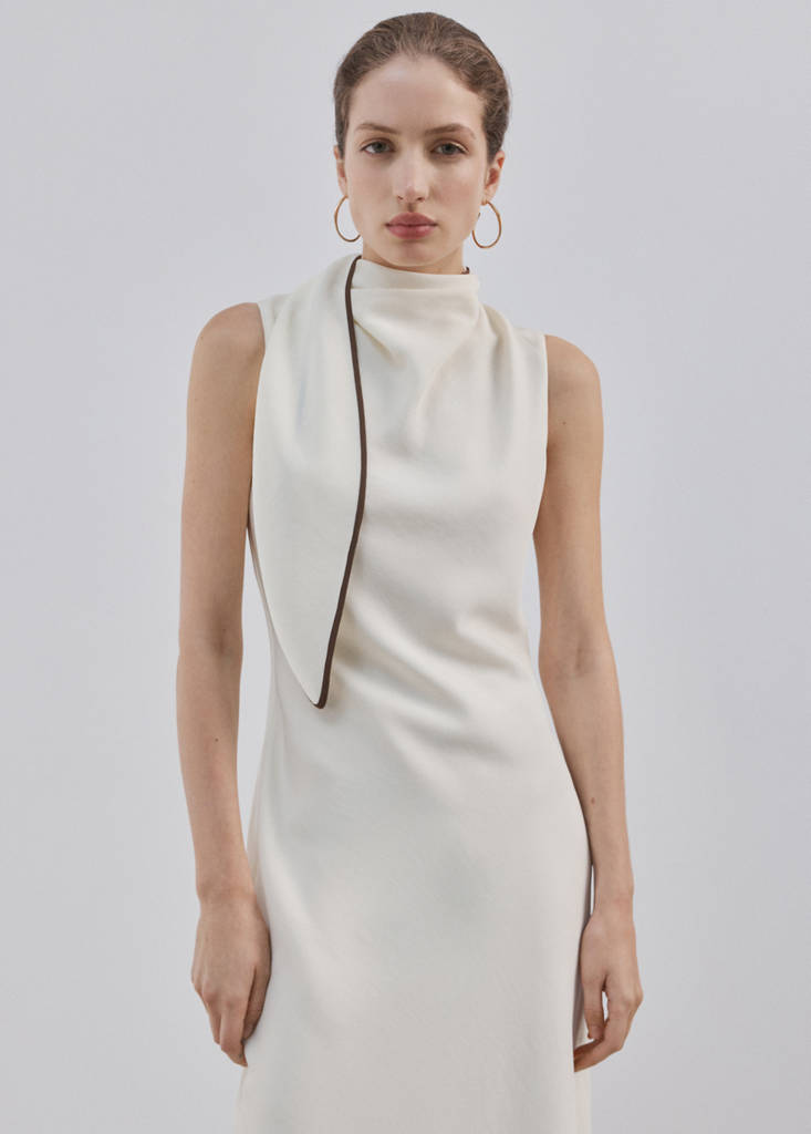 Scarf detail dress — Vanilla