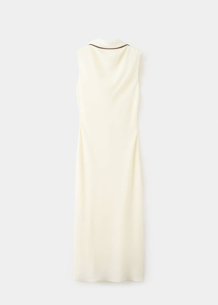 Scarf detail dress — Vanilla