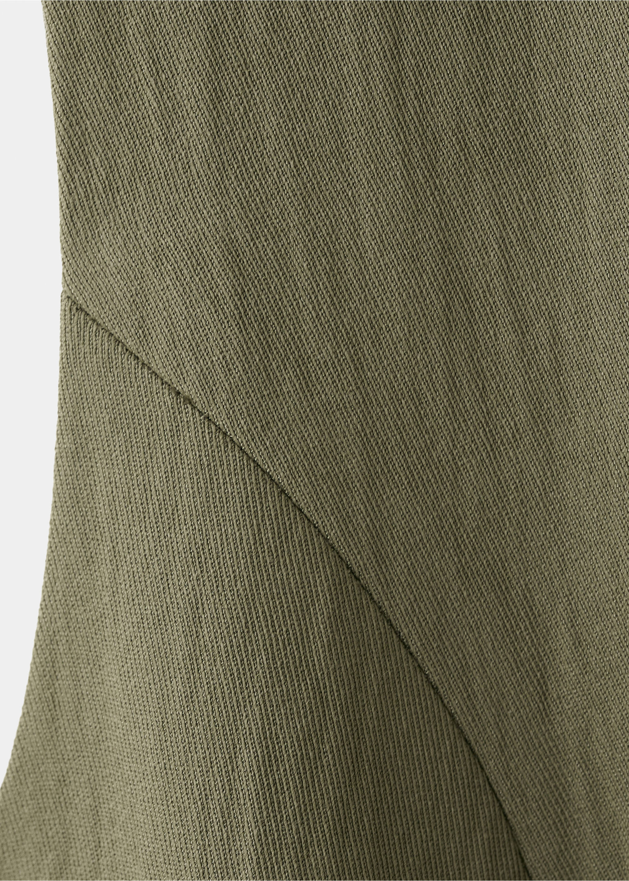 Short buttoned dress - Details of the article 0, Green. Ref: 27015832-00.