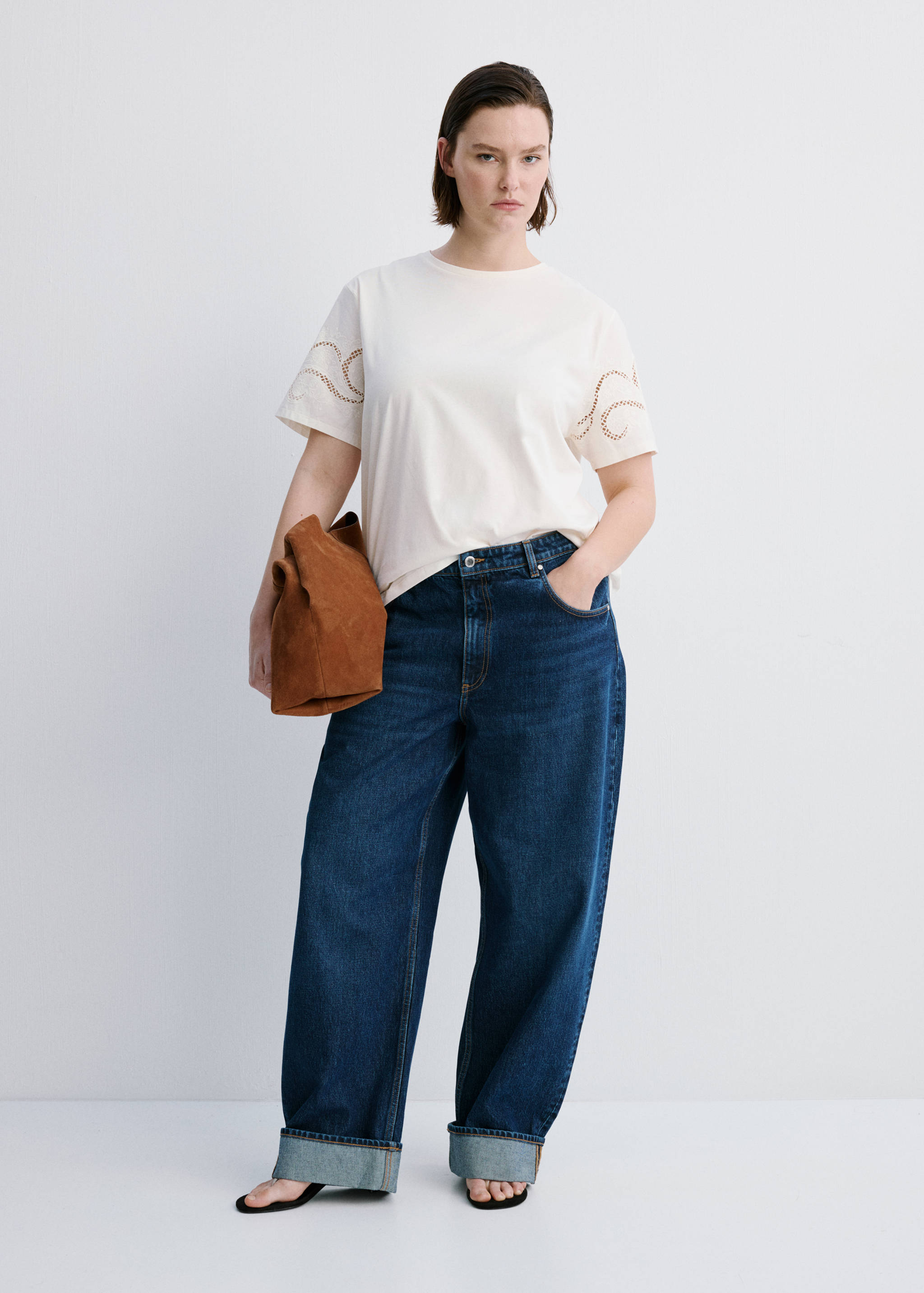 Camiseta algodón calados bordados - Detalle del artículo 3