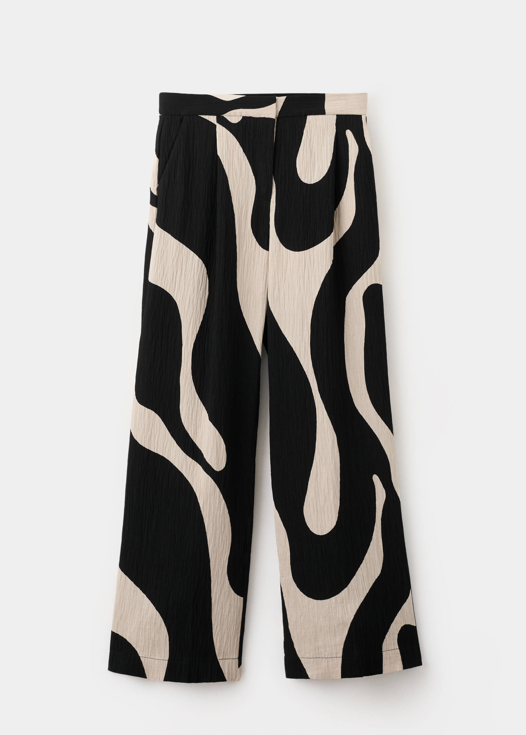 Прямые брюки с принтом - Изделие без модели