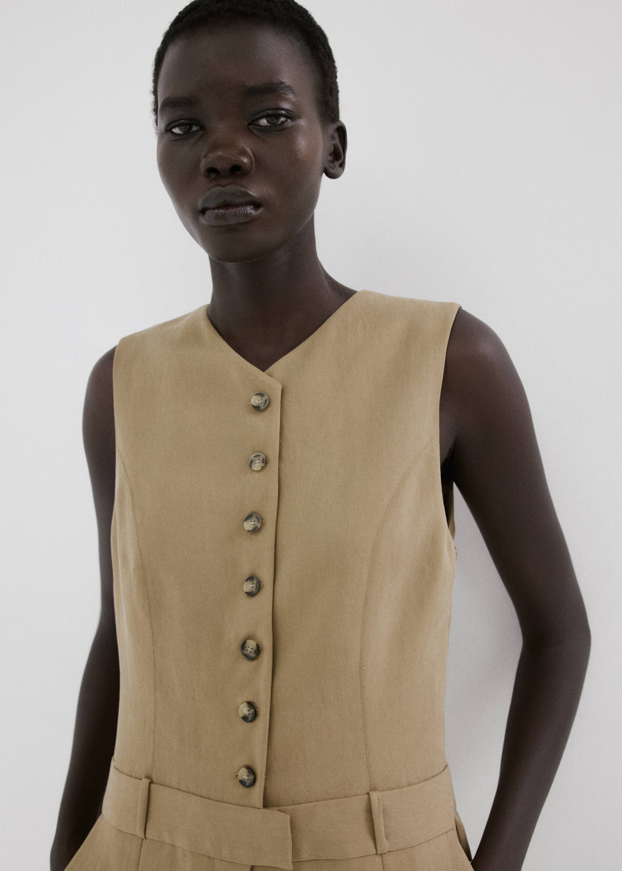 Lyocell combined jumpsuit - Details of the article 1