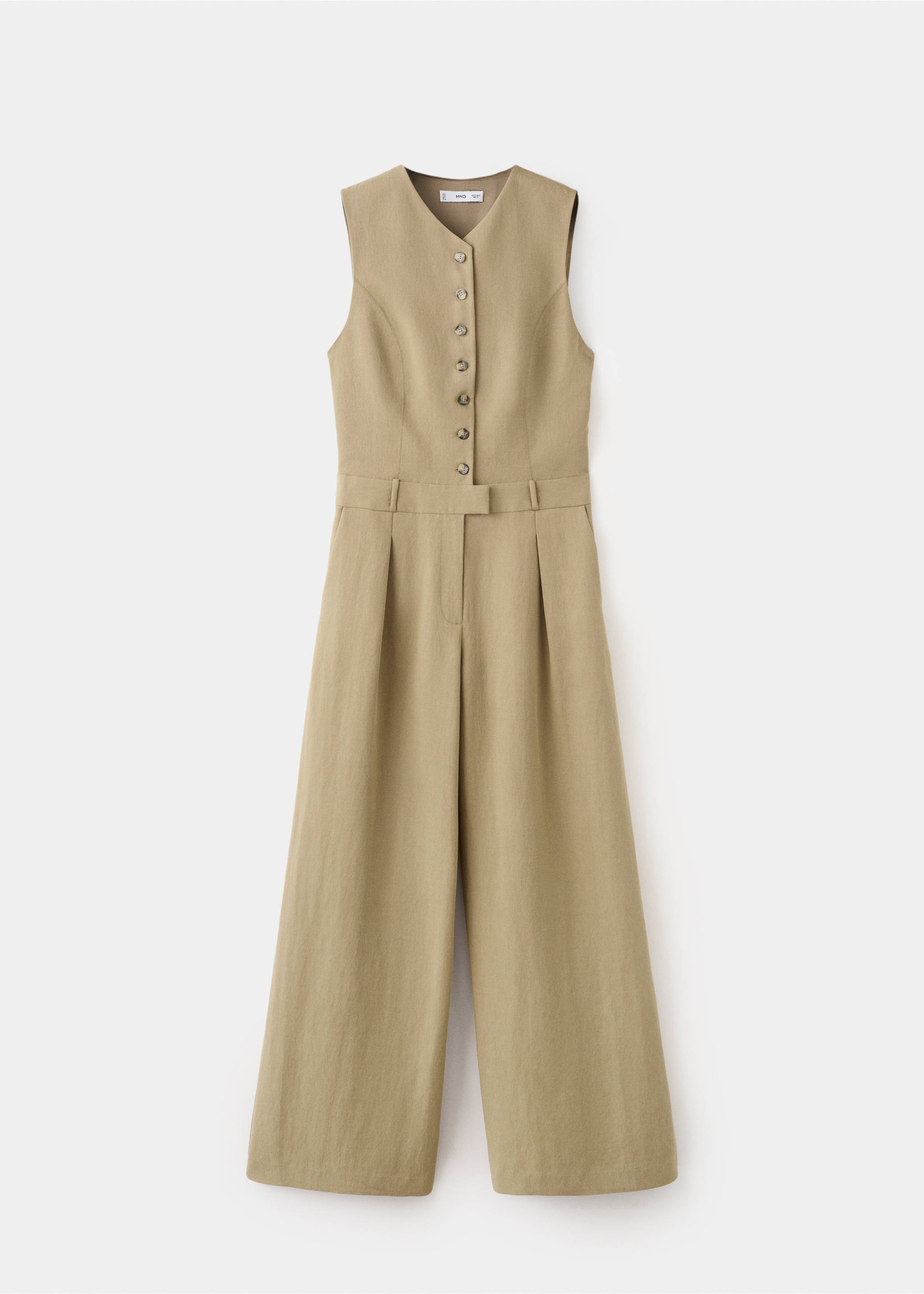 Lyocell combined jumpsuit - Article without model, Khaki. Ref: 27015835-00.