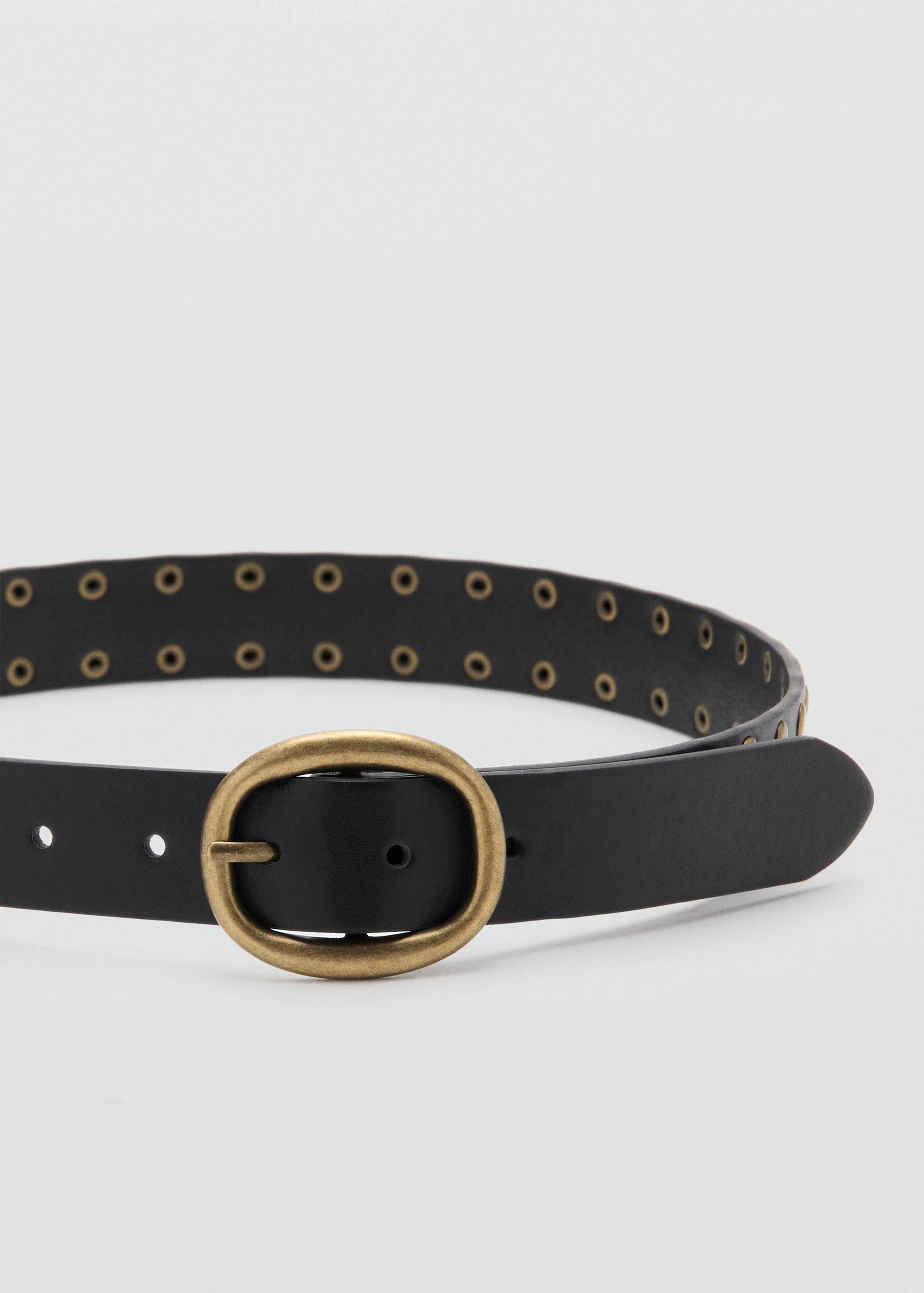 Buckled studded belt - Medium plane