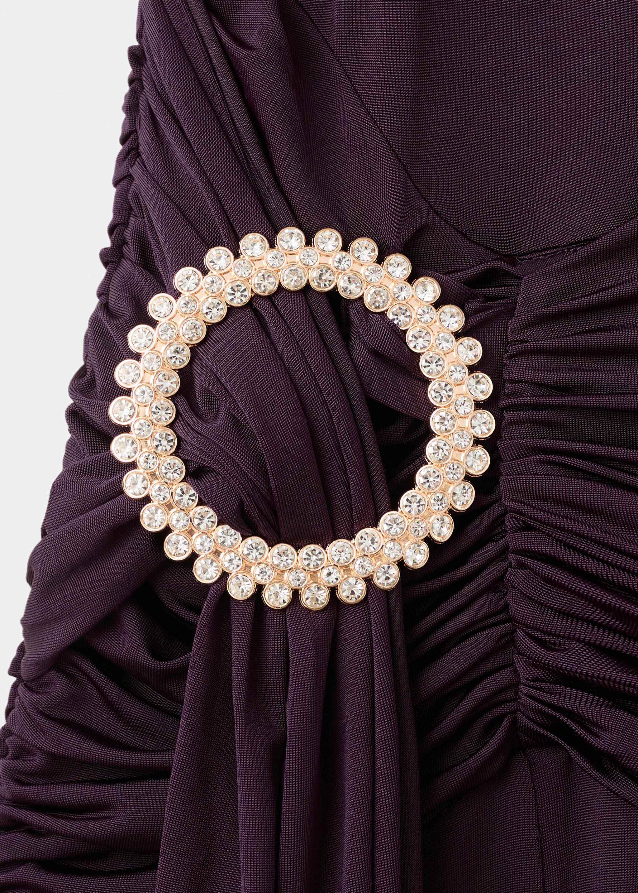 Robe taille drapée détail métallique - Détail de l'article 8