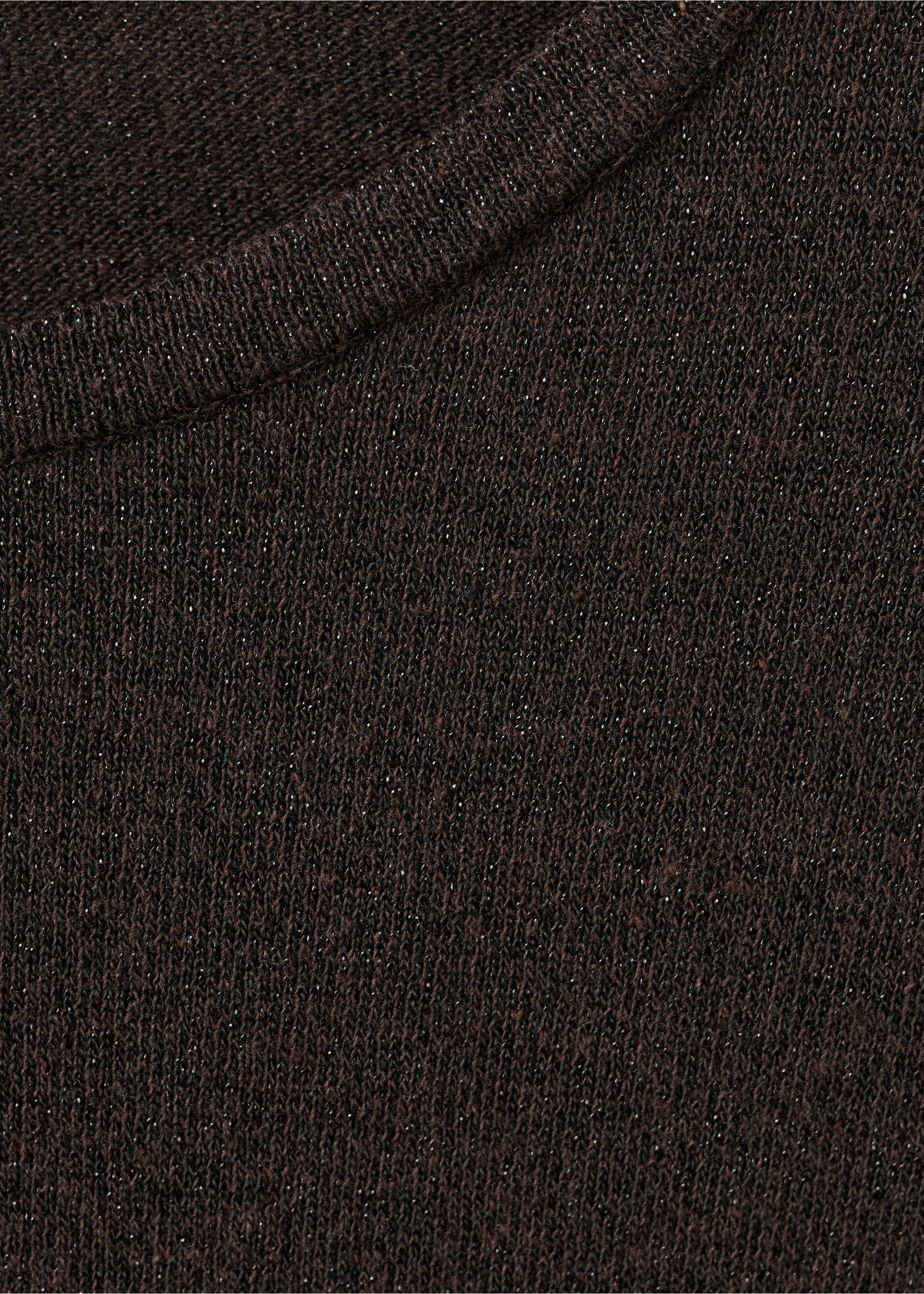 Bow knit sweater - Details of the article 8, Chocolate. Ref: 27015842-00.