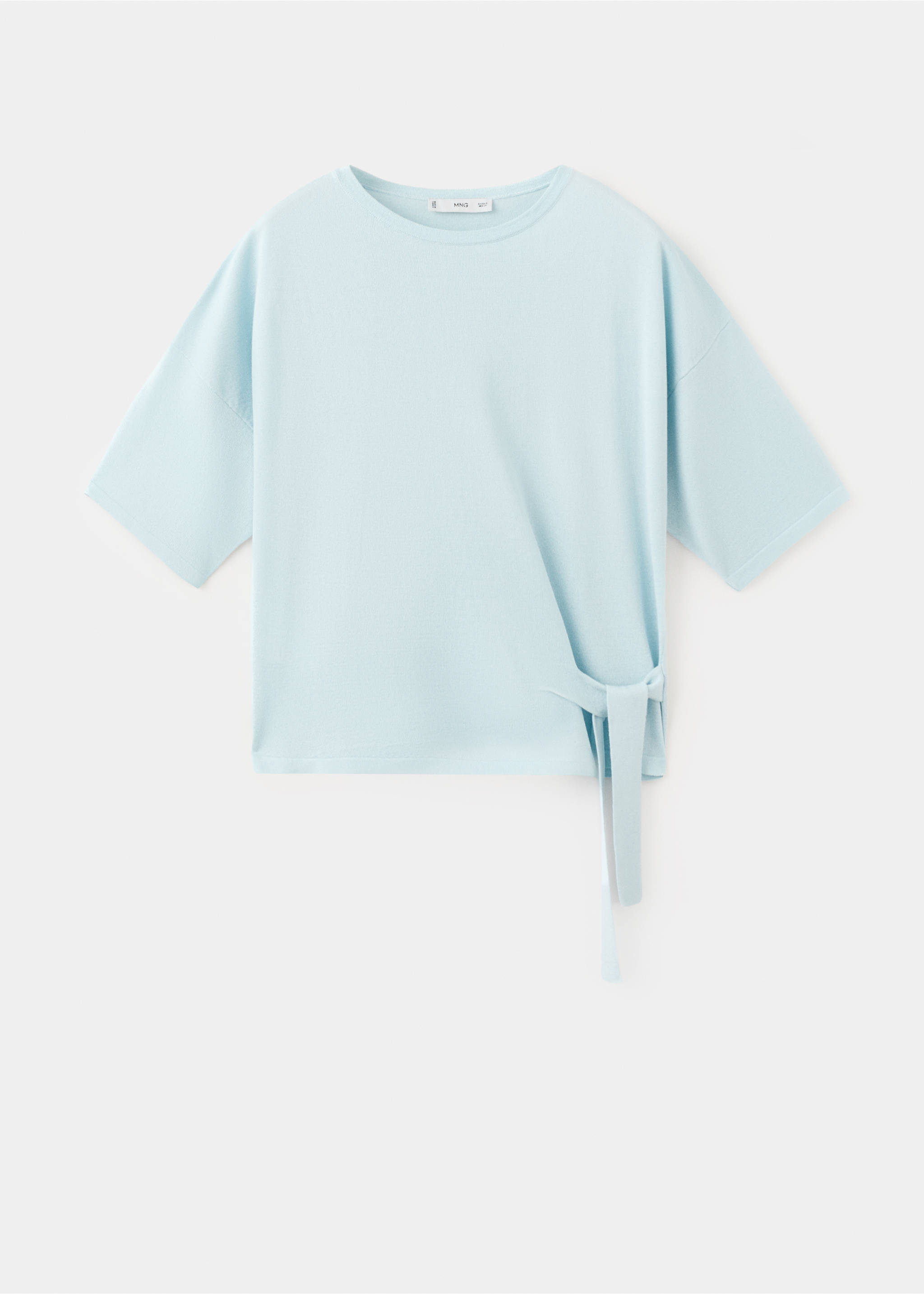 Bow knit sweater - Article without model, Sky Blue. Ref: 27015842-00.