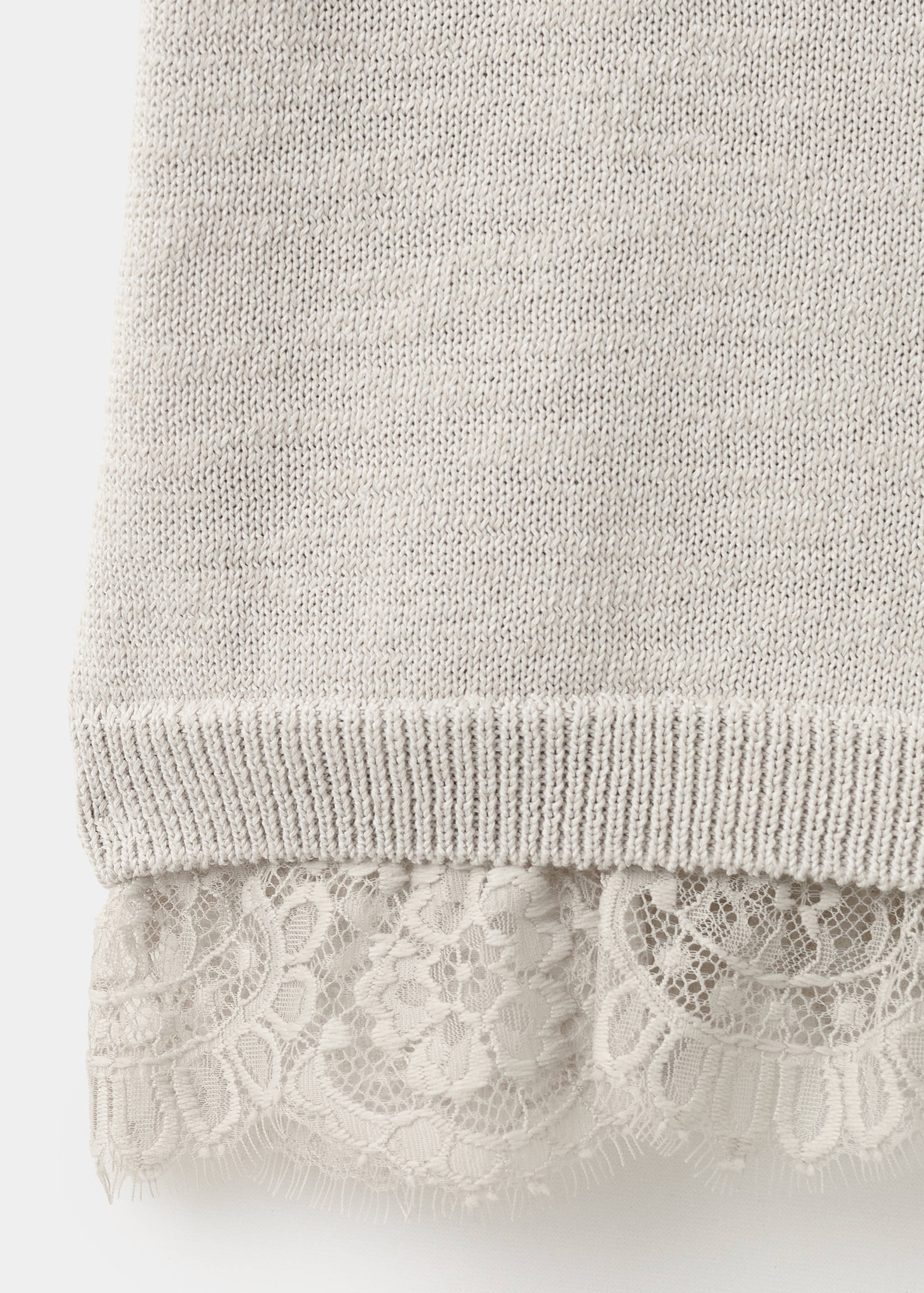 Pull en maille bordures en dentelle - Détail de l'article 0