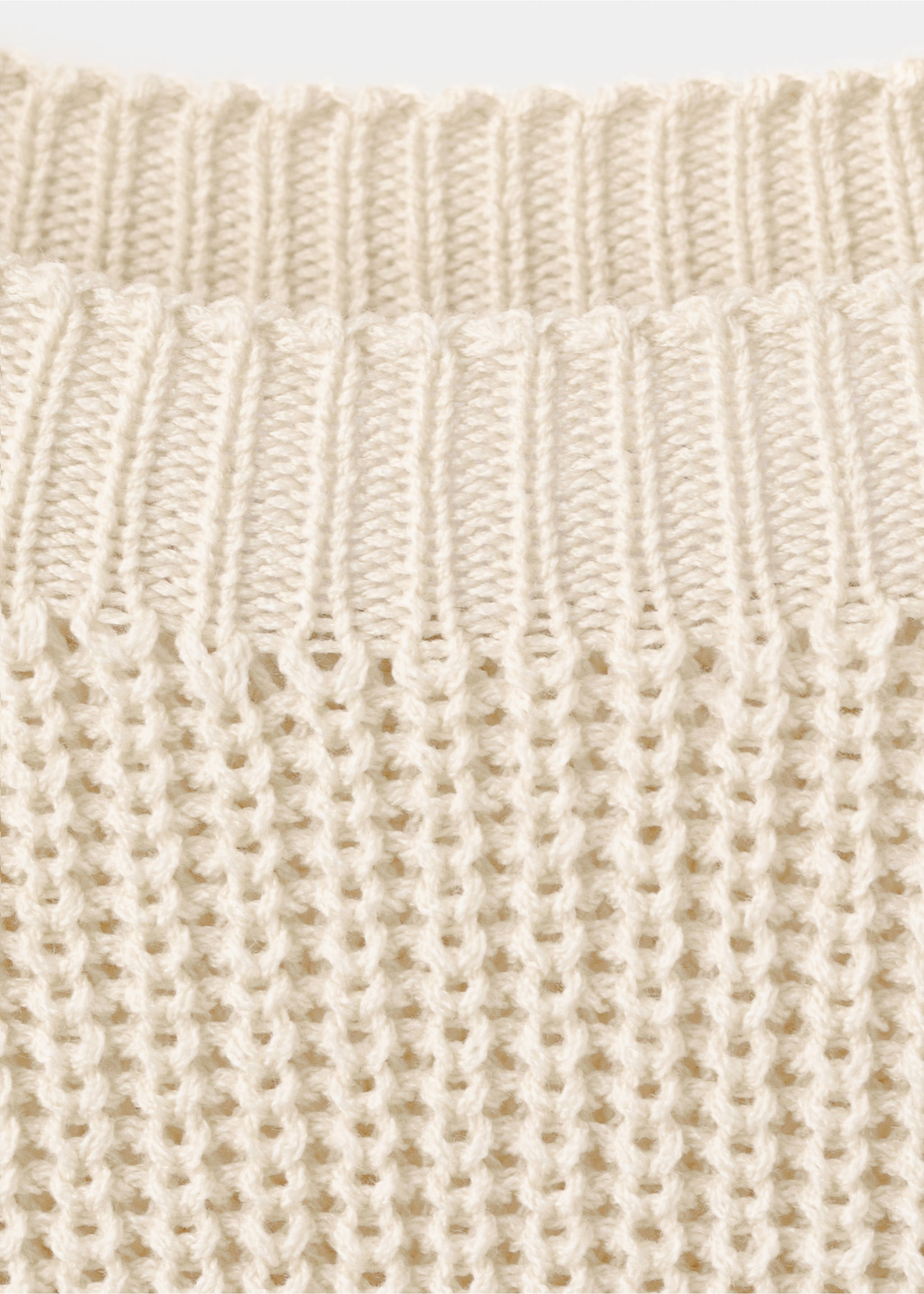 Sweater rajutan bahu terbuka - Rincian barang 8, Warna ecru. Ref: 27015844-00.