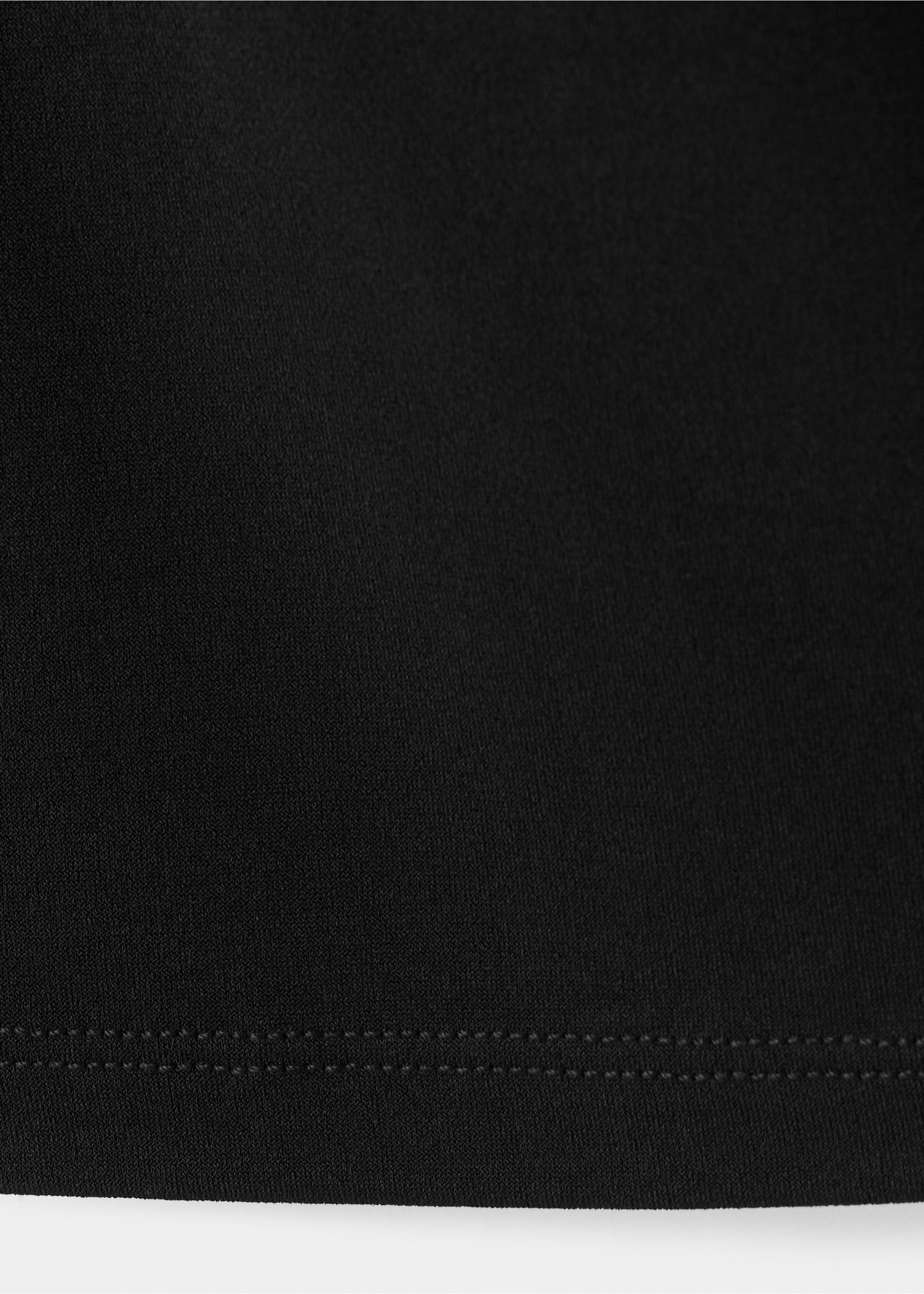 Metal detail T-shirt - Details of the article 0, Black. Ref: 27015845-00.