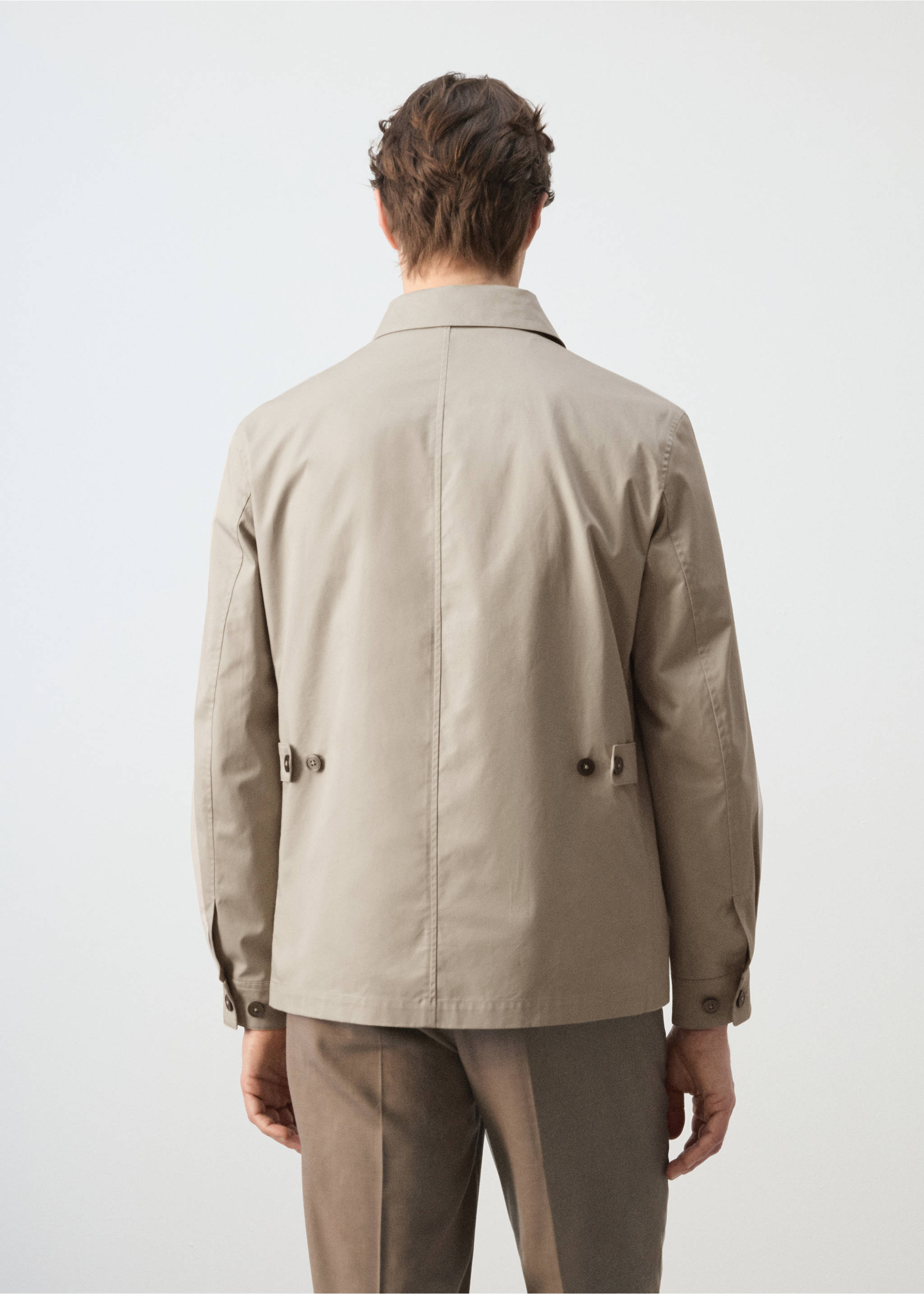 100% cotton multi-pocket jacket - Reverse of the article, Beige. Ref: 27015933-00.