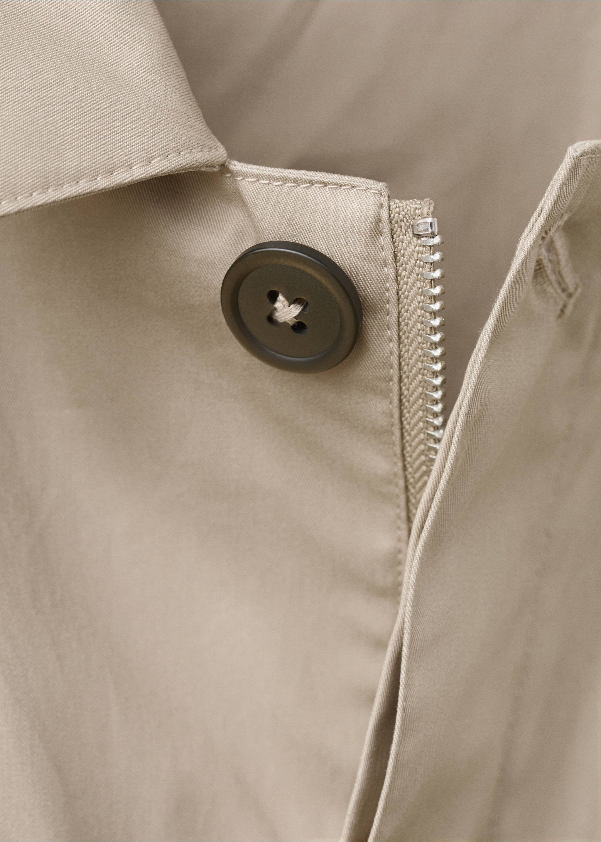 100% cotton multi-pocket jacket - Details of the article 8, Beige. Ref: 27015933-02.